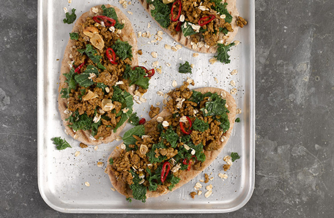 Spiced Lamb, Kale & Chilli Oat Flatbreads White's Oats
