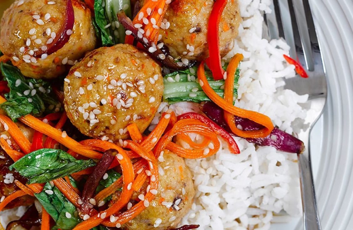 Turkey Teriyaki Oat Meatballs White's Oats