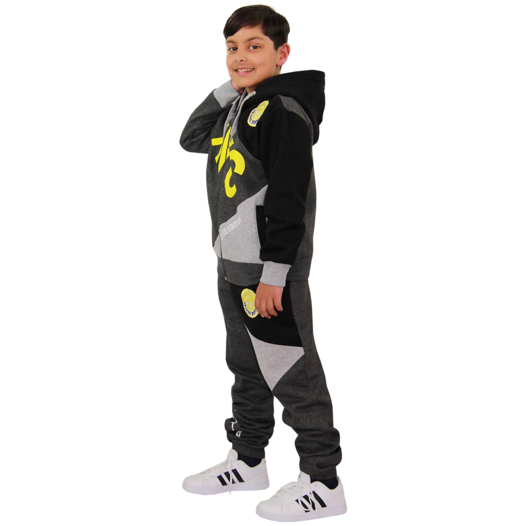 a2z4kids Kids Boys Tracksuit NYC DLX Project Print Hoodie /& Bottom Jog Suit Age 7-13 Year
