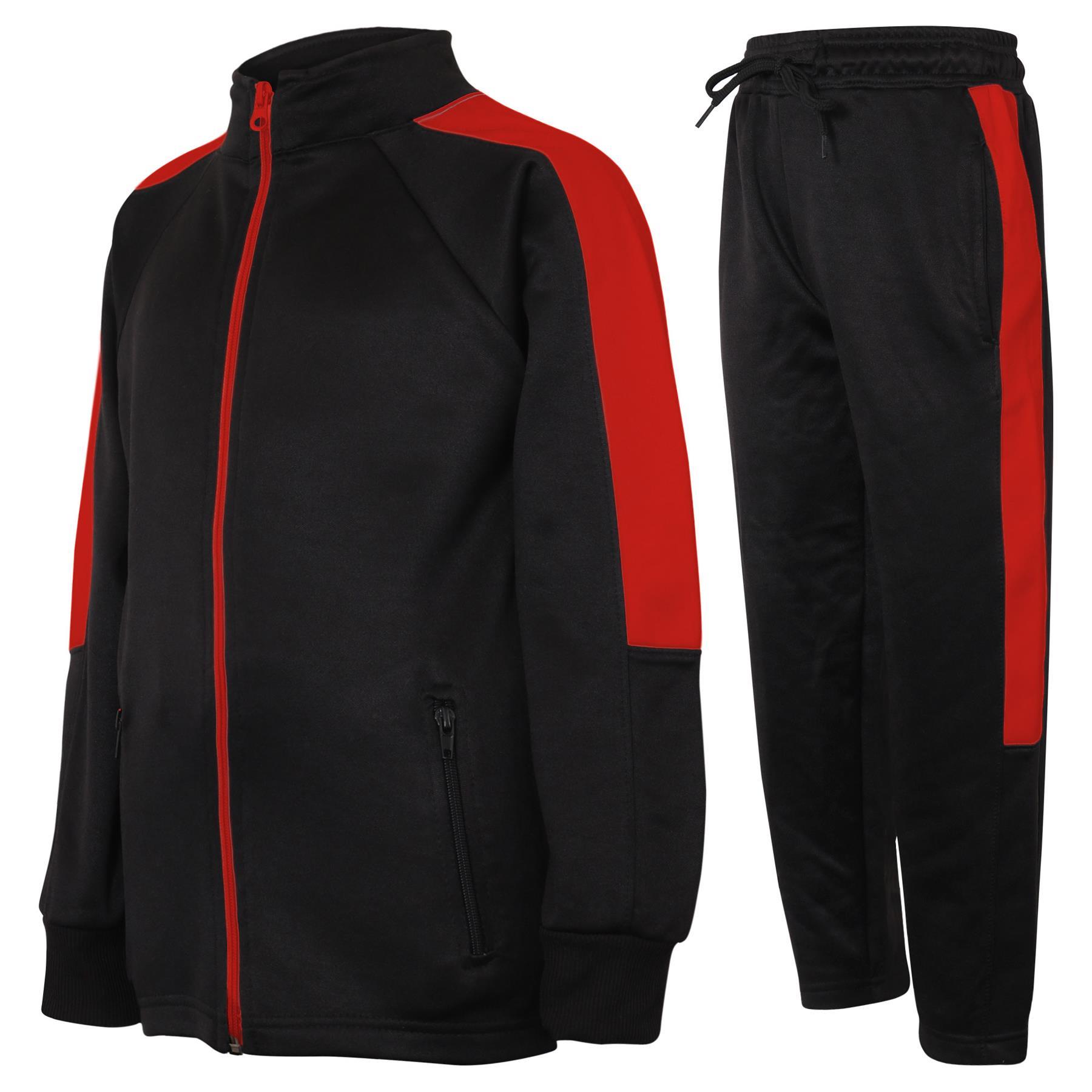 Bambine Ragazzi Tuta IN Pile Scuola Pe Kit Jogging Pantaloni & Felpa Set rosso