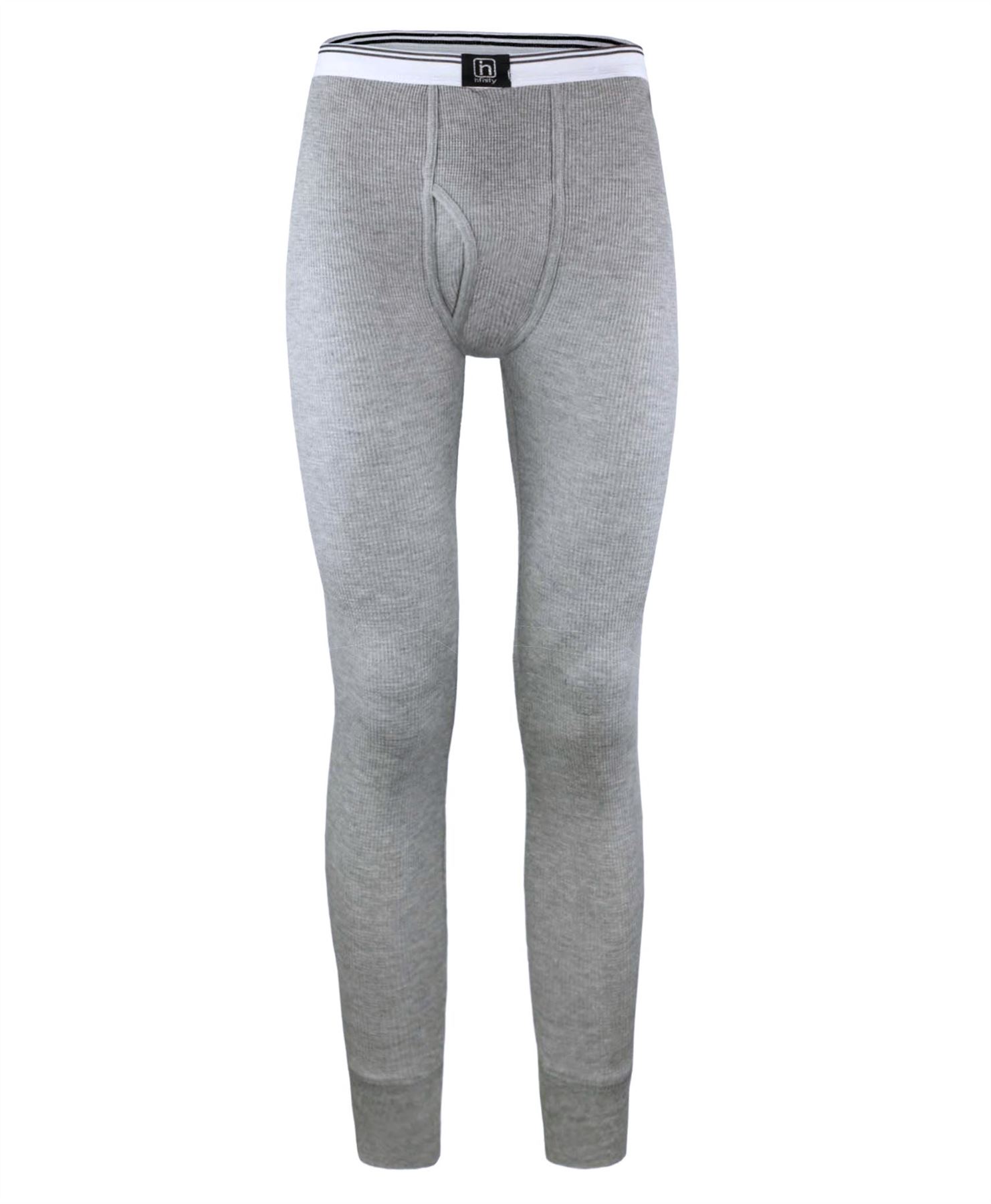 Mens Long Johns Underwear Pants Warm Thermal Bottoms Waffle Trousers