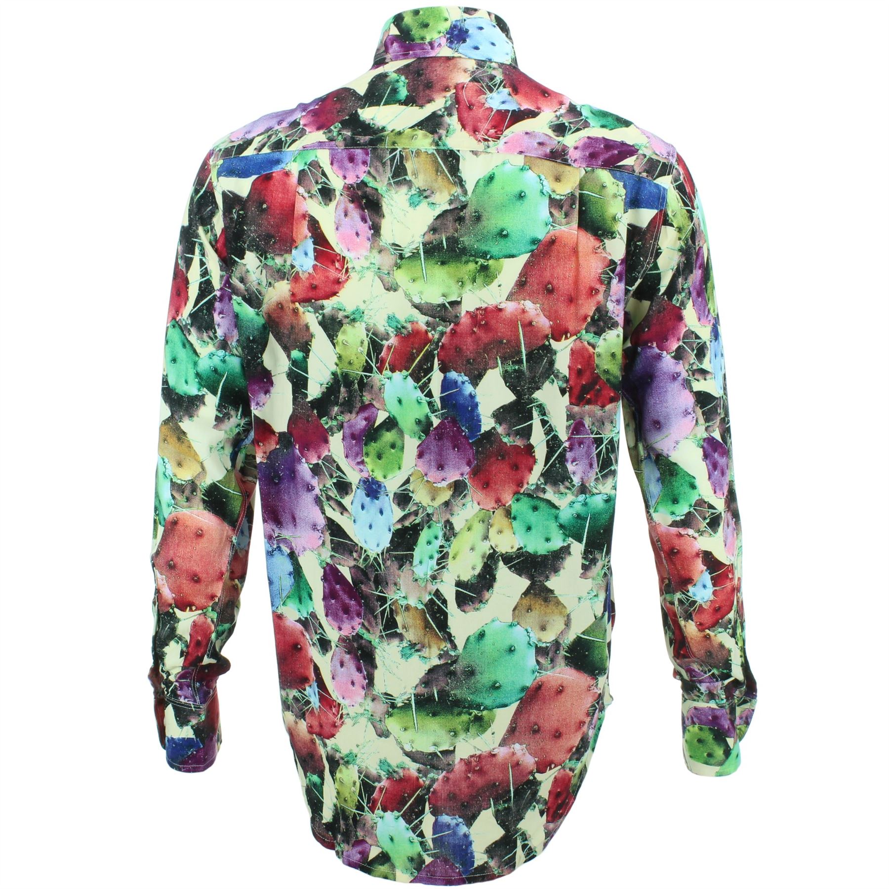 Camisa Hombre Loud Originals Corte Normal Digital Cactus Camisa Hombre Loud Originals Corte Normal Comida Negro Retro