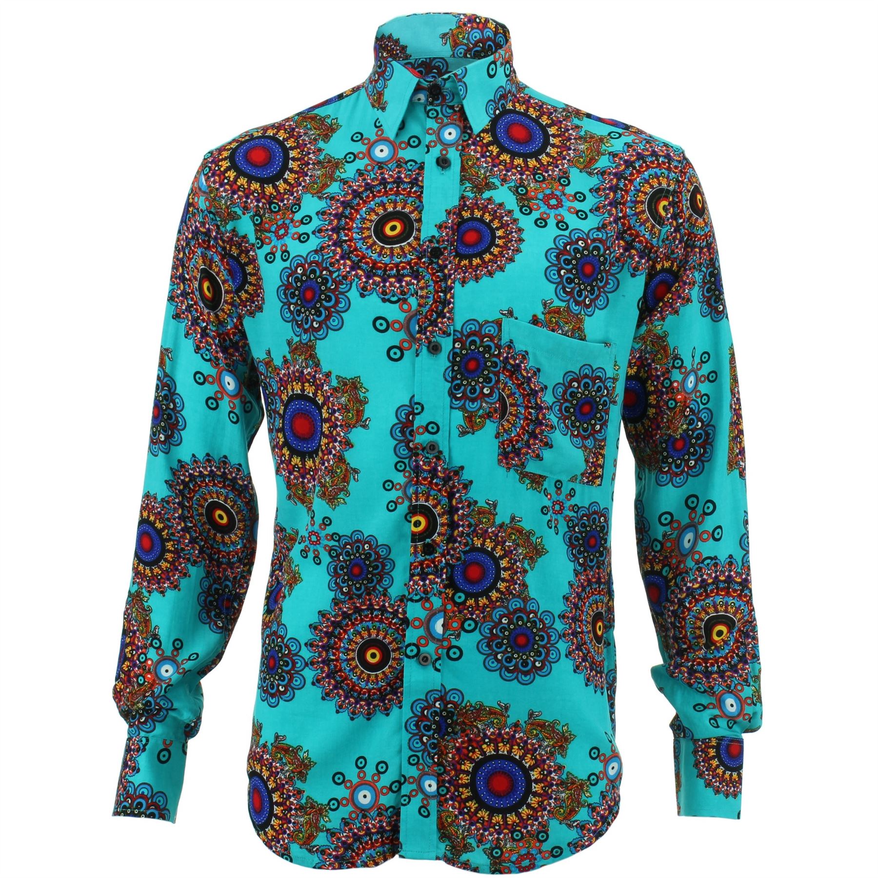 Herren Hemd LOUD Originals Regular Fit Mandala Retro Psychedelic Fancy Herren Hemd LOUD Originals Regular Fit Mandala Retro Psychedelic Fancy