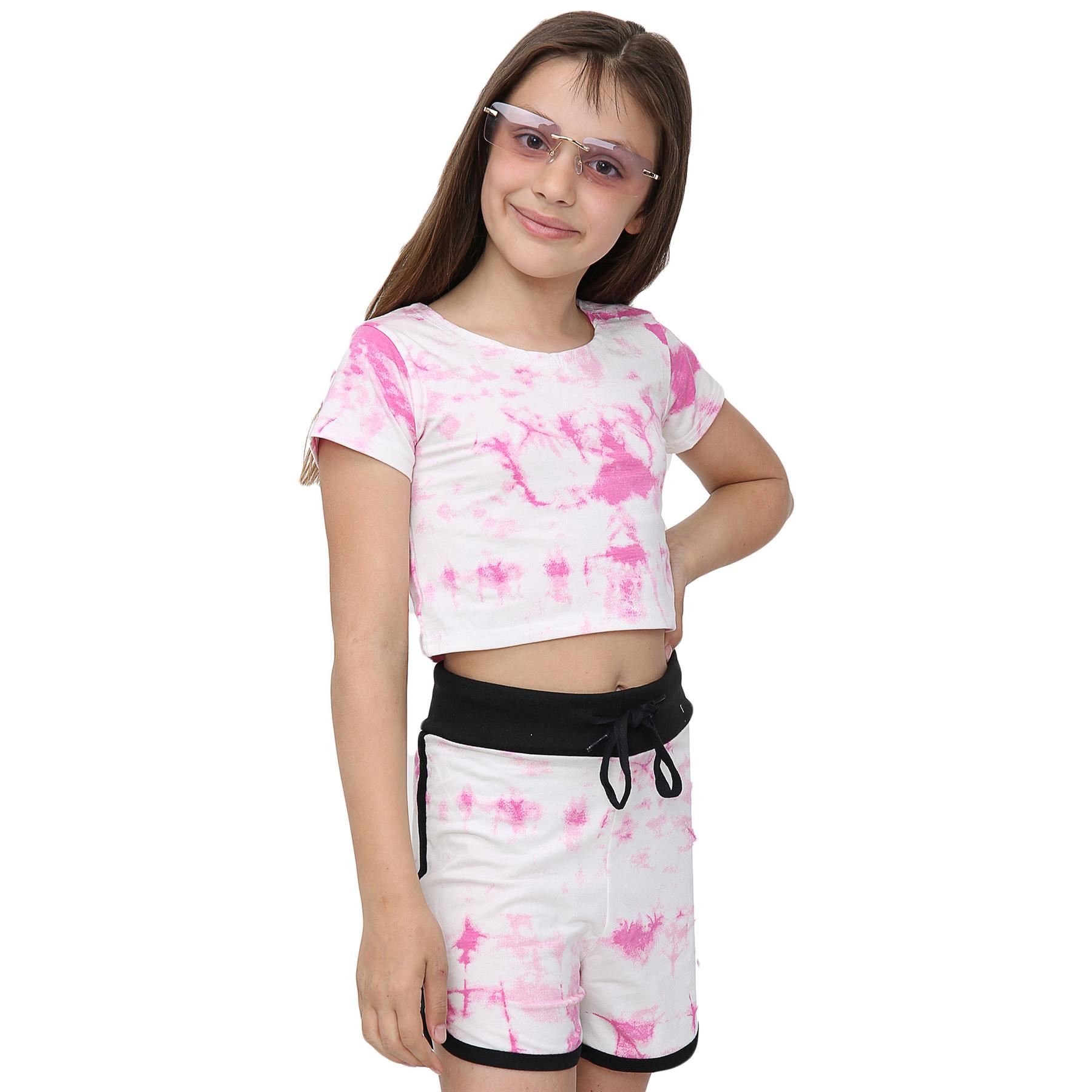Bambini Cravatta Tintura Top & Pantaloncini Set Activewear Estate bambino corto