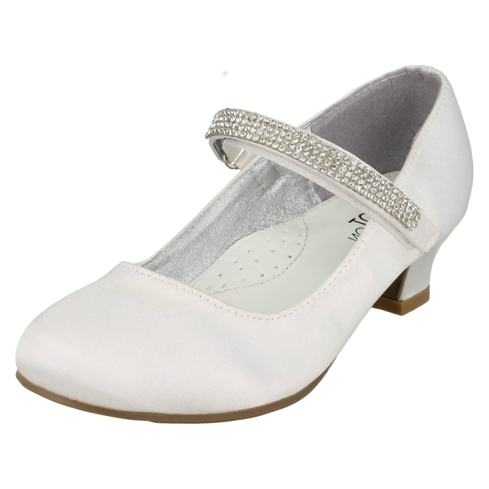 Ragazze Tacco Medio Cinturino Scarpe strass