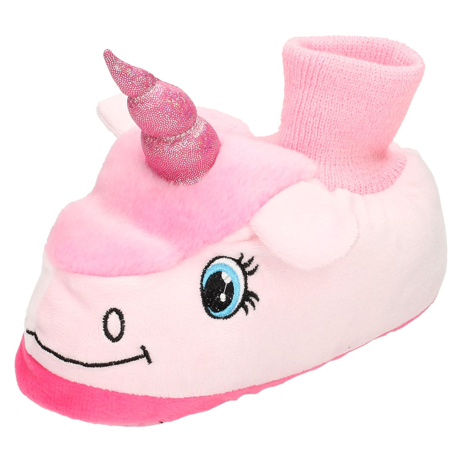 Bambine Piatto Unicorn Stivaletto Calzino Pantofole