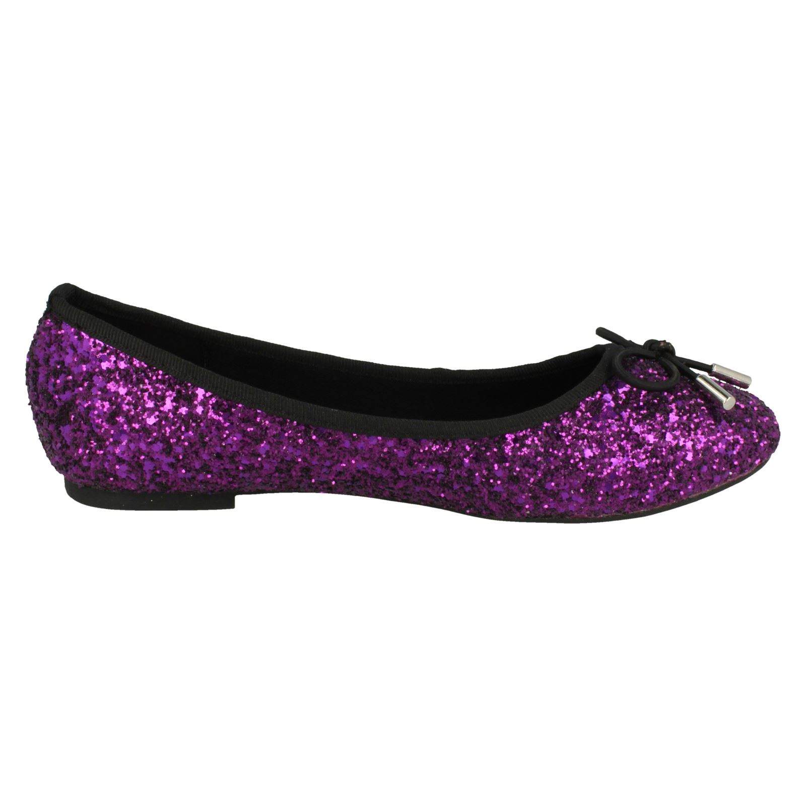 Damen Anne Michelle Glitzer Ballerina /'Schuhe/'