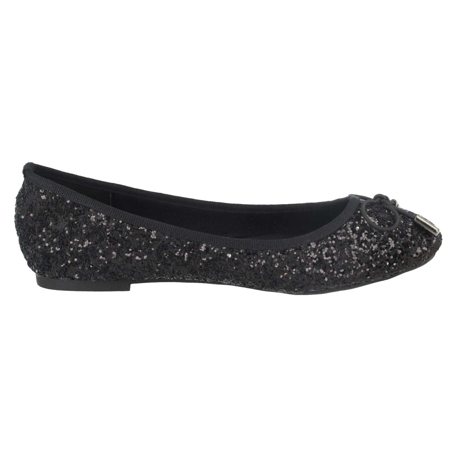 Damen Anne Michelle Glitzer Ballerina /'Schuhe/'