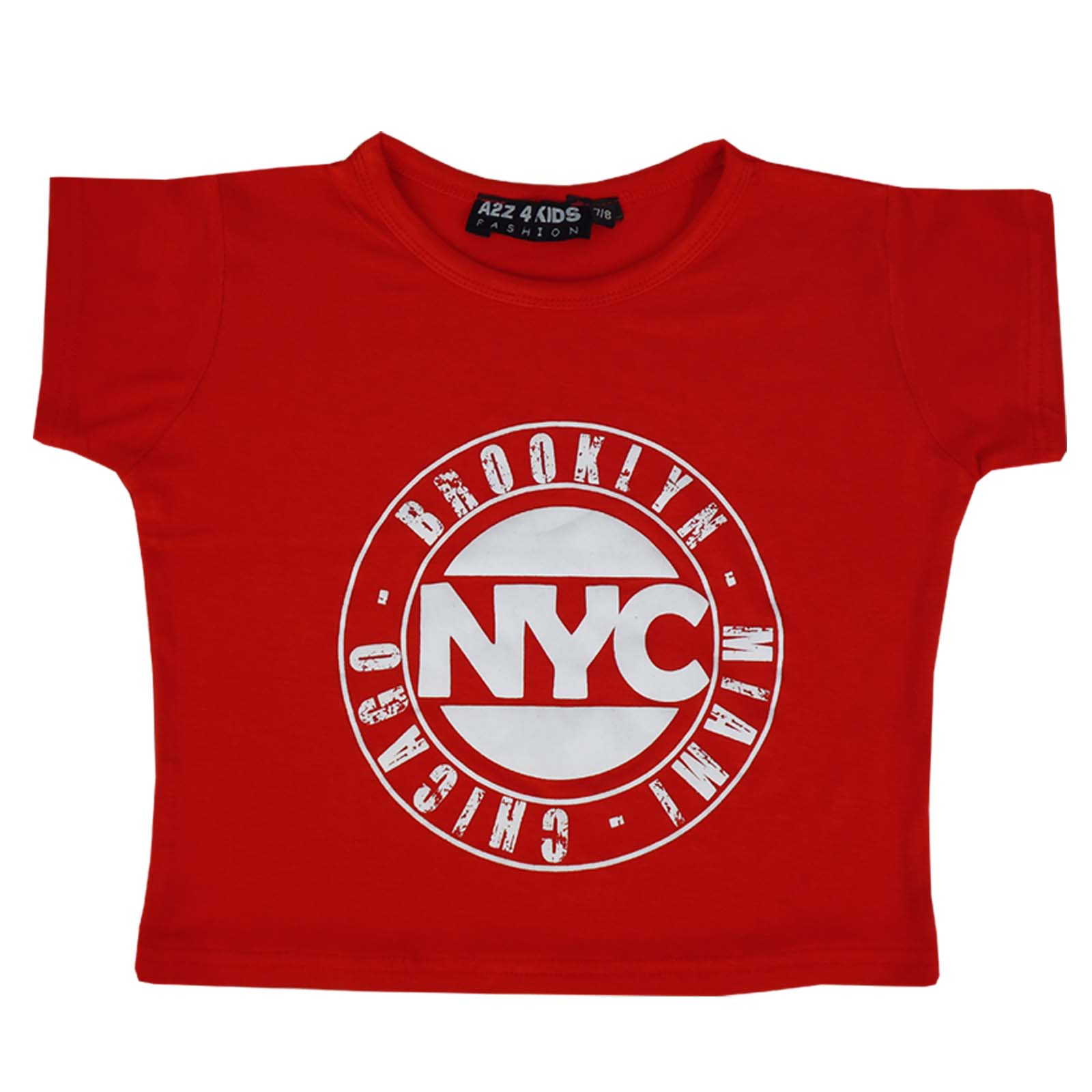 Bambine Nyc Brooklyn Miami Chicago Top Corto Stampa T Shirt Età 7-13 Anni