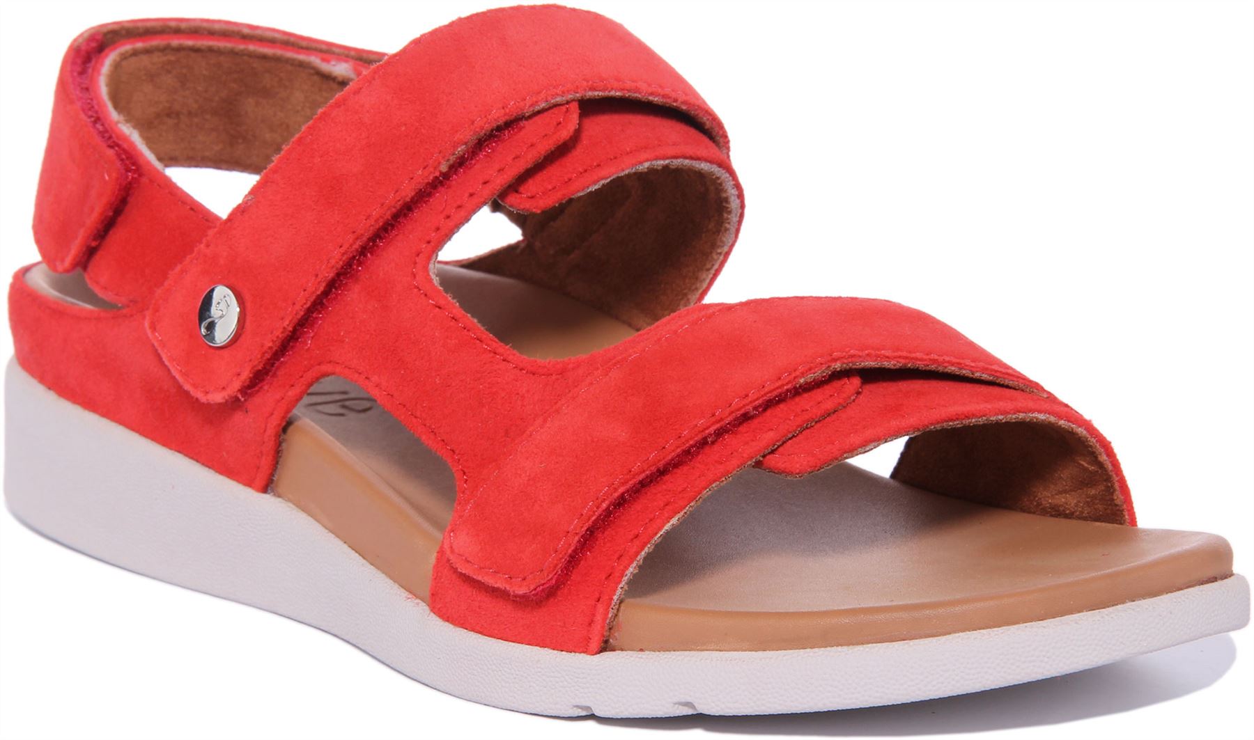 STRIVE Modelo Aruba Mujer Cuña Sandalias Tiras Cuero en Rojo Talla UK 3-8 |  eBay