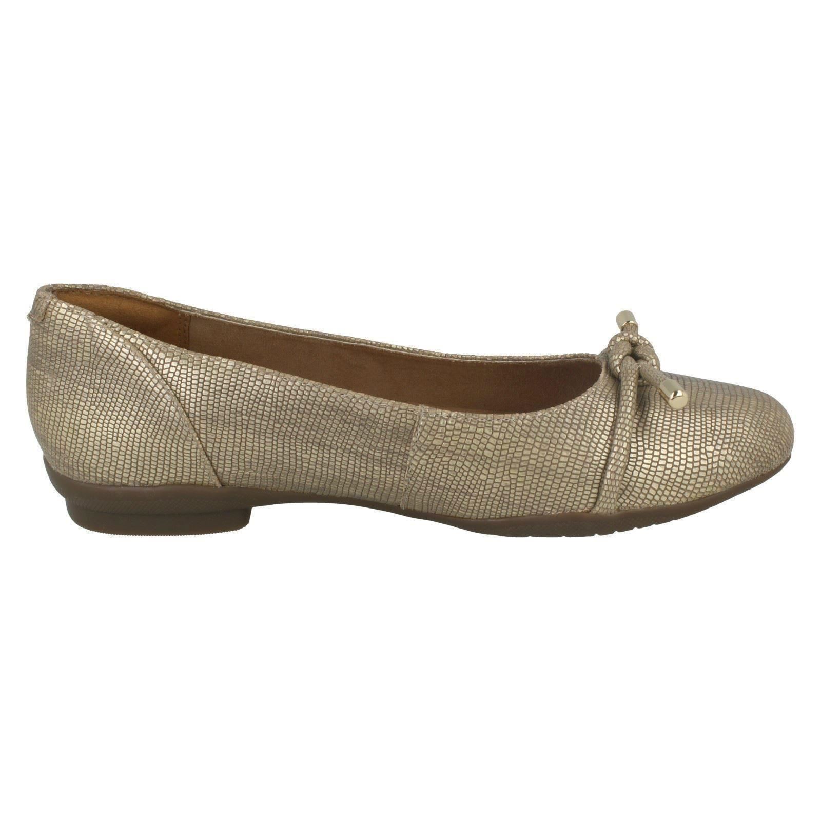 Damen Clarks Flache Ballerinas /'Neenah Mohnblumen/'