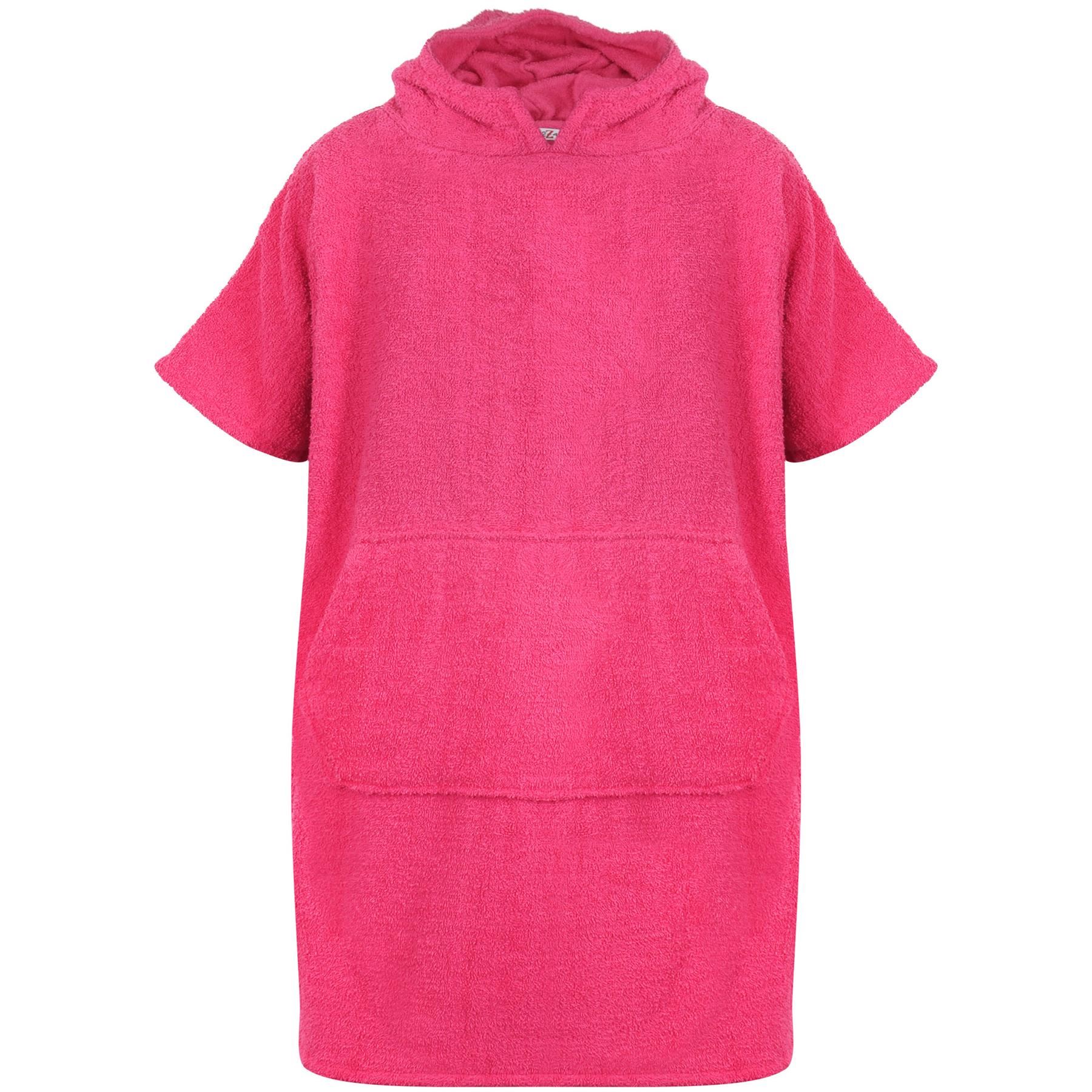 Bambini Asciugamano Poncho Accappatoio Morbido Spiaggia Nuoto Ragazze Gift rosa