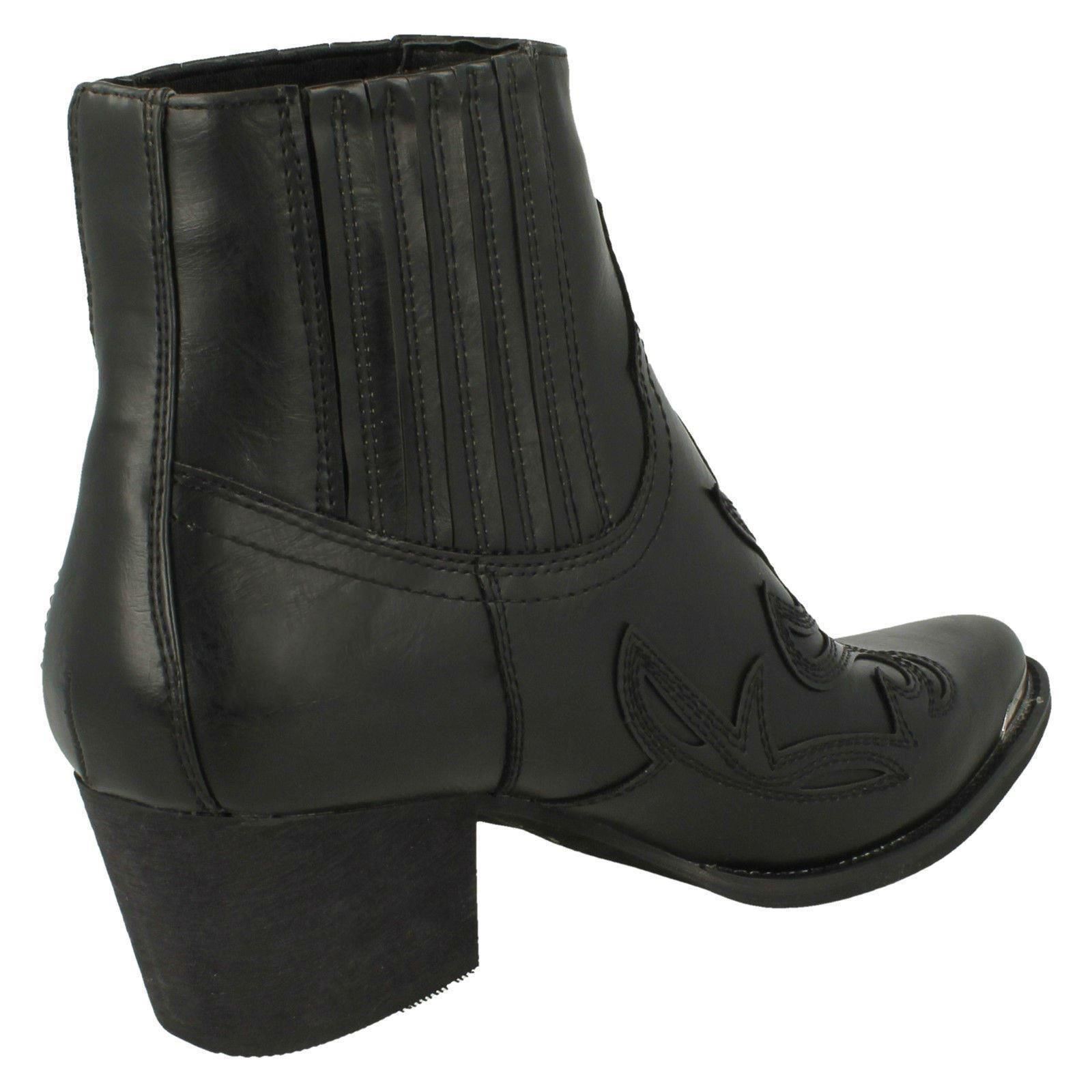 Details about Ladies Down To Earth Slip On Mid Heel Ankle Boots Details about Ladies Down To Earth Slip On Mid Heel Ankle Boots