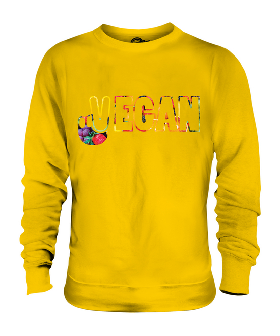 Vegano Símbolo de Paz Unisex Suéter Regalo Top Lifestyle Comida - Imagen 9 de 16
