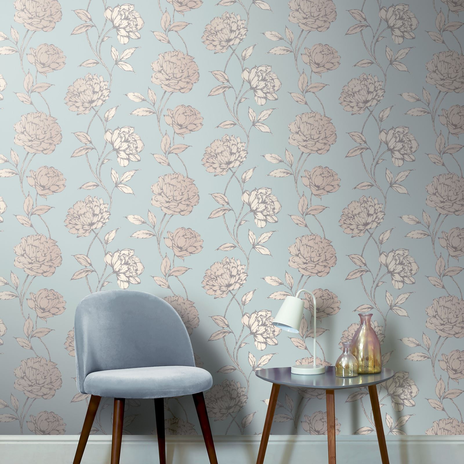 Arthouse Botanisch Songbird Tapete Blumenmuster Vögel Blumen Natur