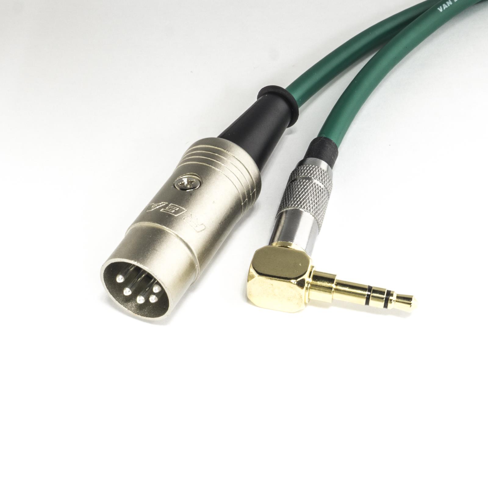 Make Noise 0Coast MIDI over Mini Jack Cable. Angled 3.5mm AUX to 5 Pin