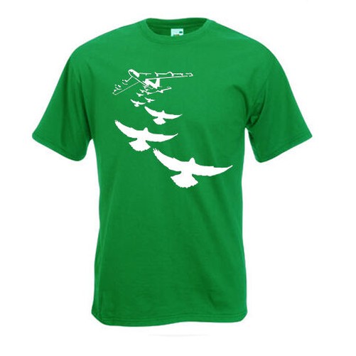 DOVE BOMBER urban art grafitti stencil peace t-shirt in a Banksy style DOVE BOMBER urban art grafitti stencil peace t-shirt in a Banksy style