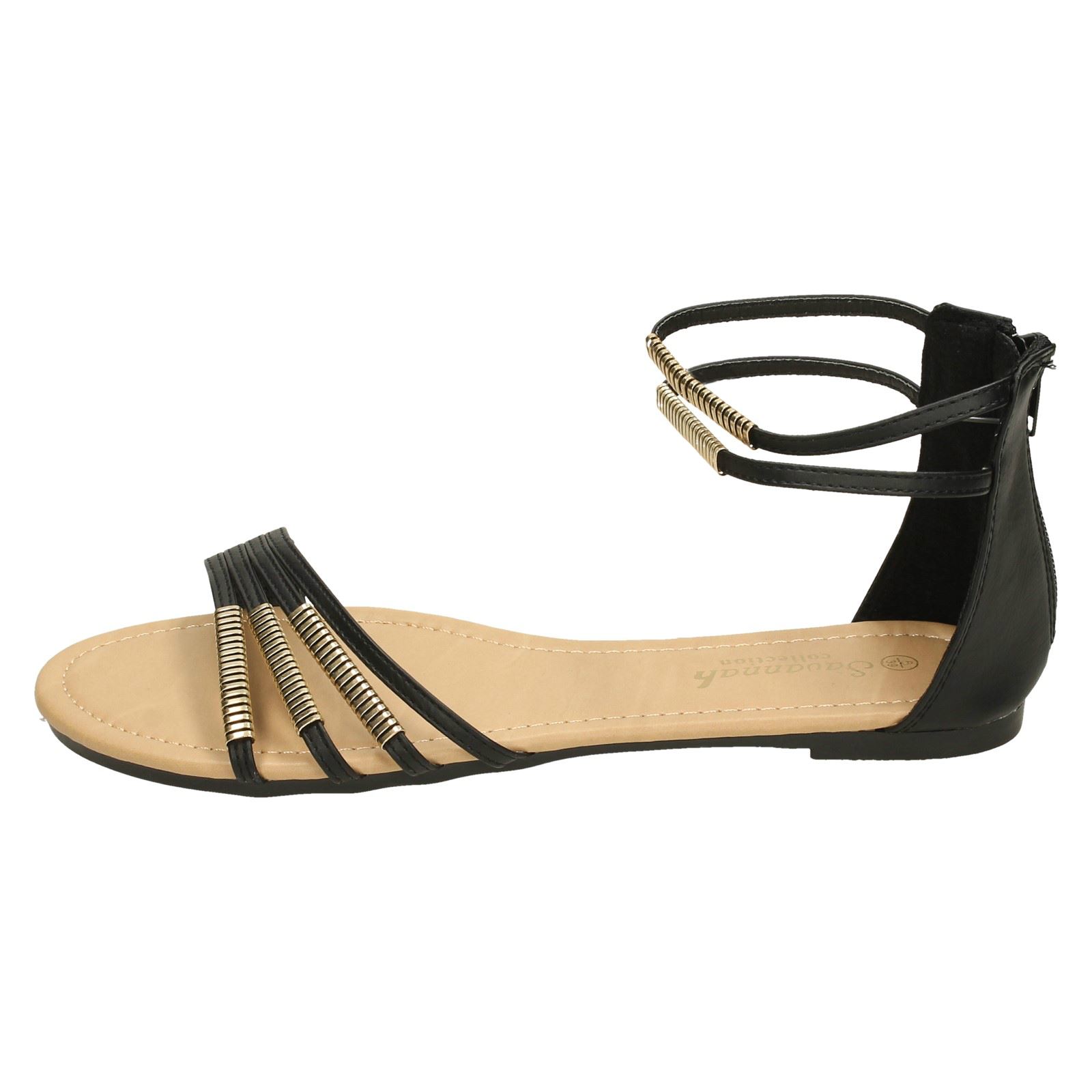 Savannah Ladies Ankle Strap Sandal L6R739 White Sizes UK 3 to 7 R2B Savannah Ladies Ankle Strap Sandal L6R739 White Sizes UK 3 to 7 R2B
