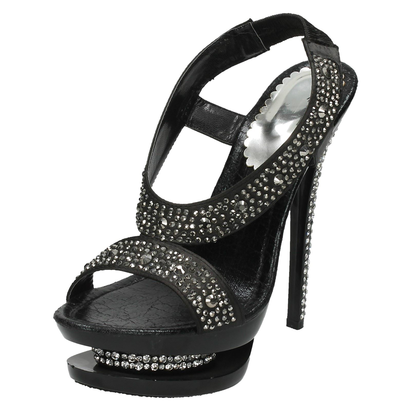 Sandali donna con plateau strass