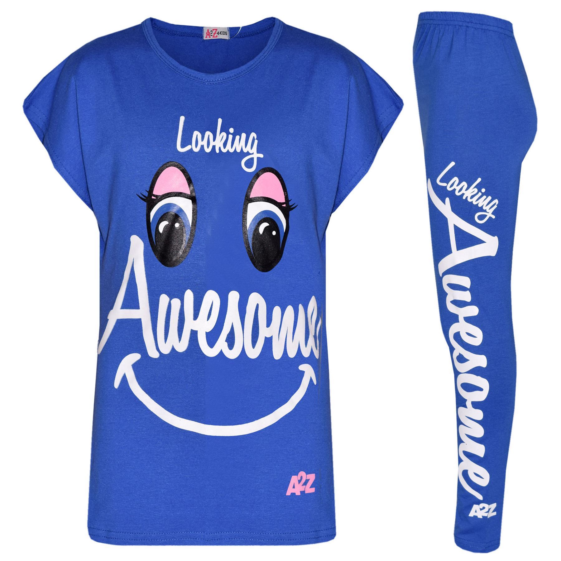 Top di Design Looking Stupenda Stampa T Shirt & Set Leggings 5-13 Anni bambina