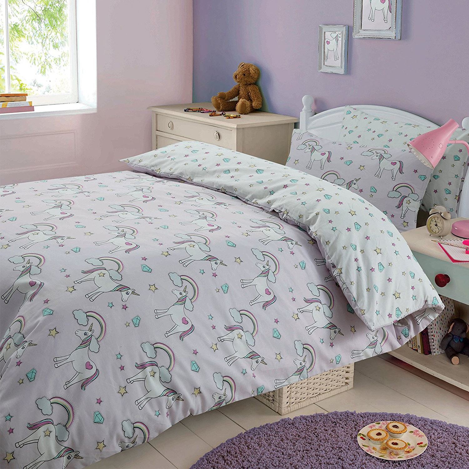 UNICORN DUVET COVER SETS KIDS GIRLS BEDDING - JUNIOR ...