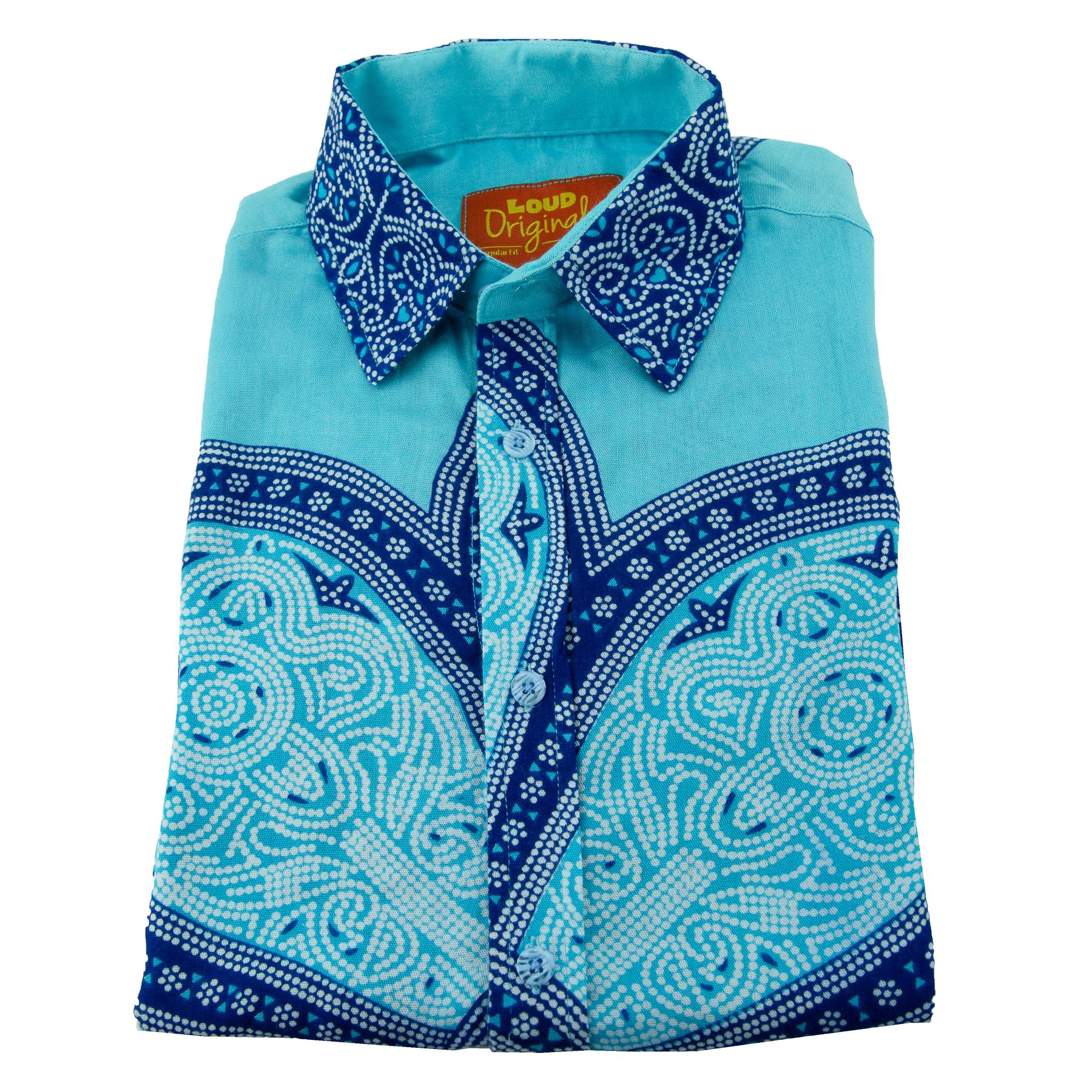 Herren Hemd LOUD Originals Regular Fit Mandala Retro Psychedelic Fancy Herren Hemd LOUD Originals Regular Fit Mandala Retro Psychedelic Fancy