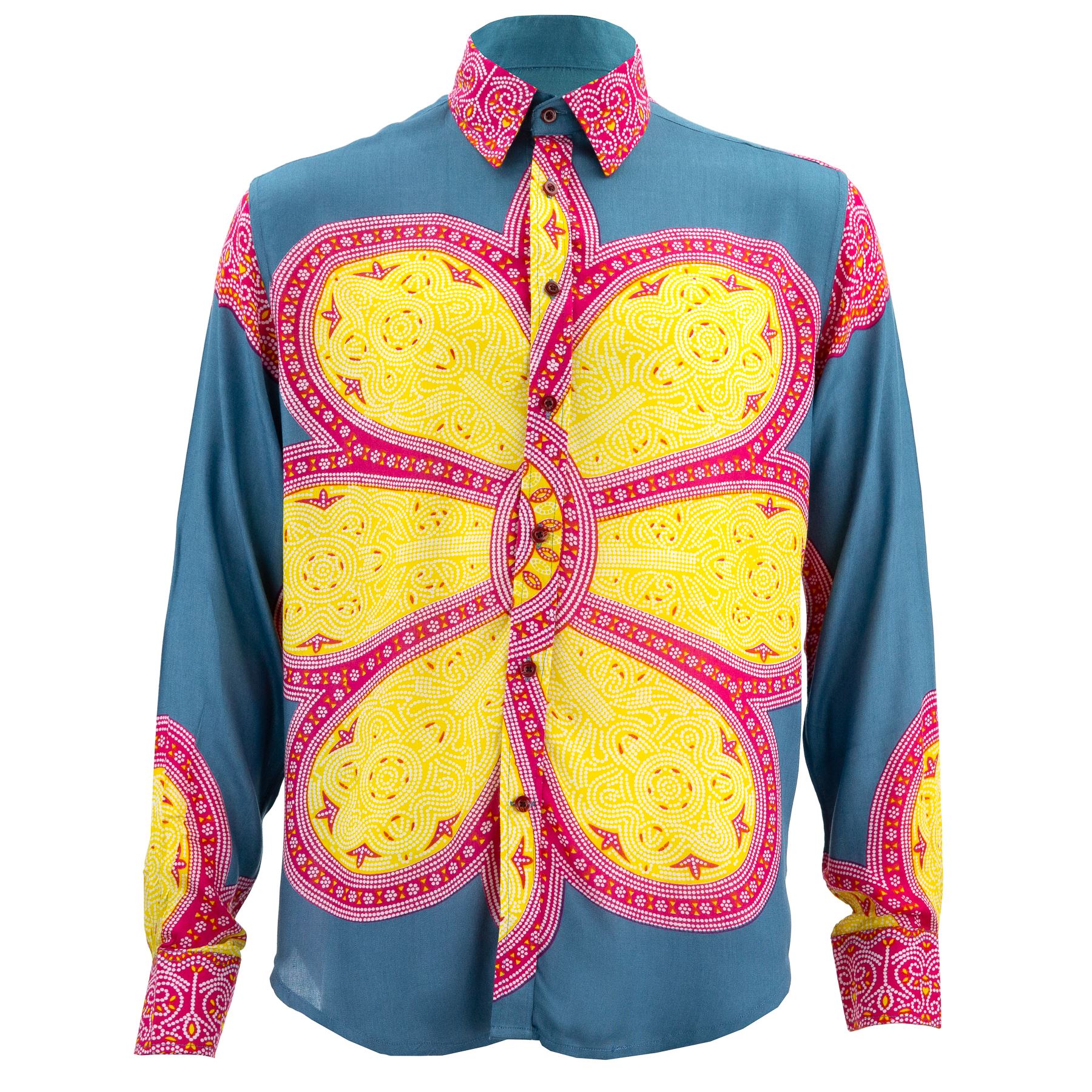Herren Hemd LOUD Originals Regular Fit Mandala Retro Psychedelic Fancy Herren Hemd LOUD Originals Regular Fit Mandala Retro Psychedelic Fancy