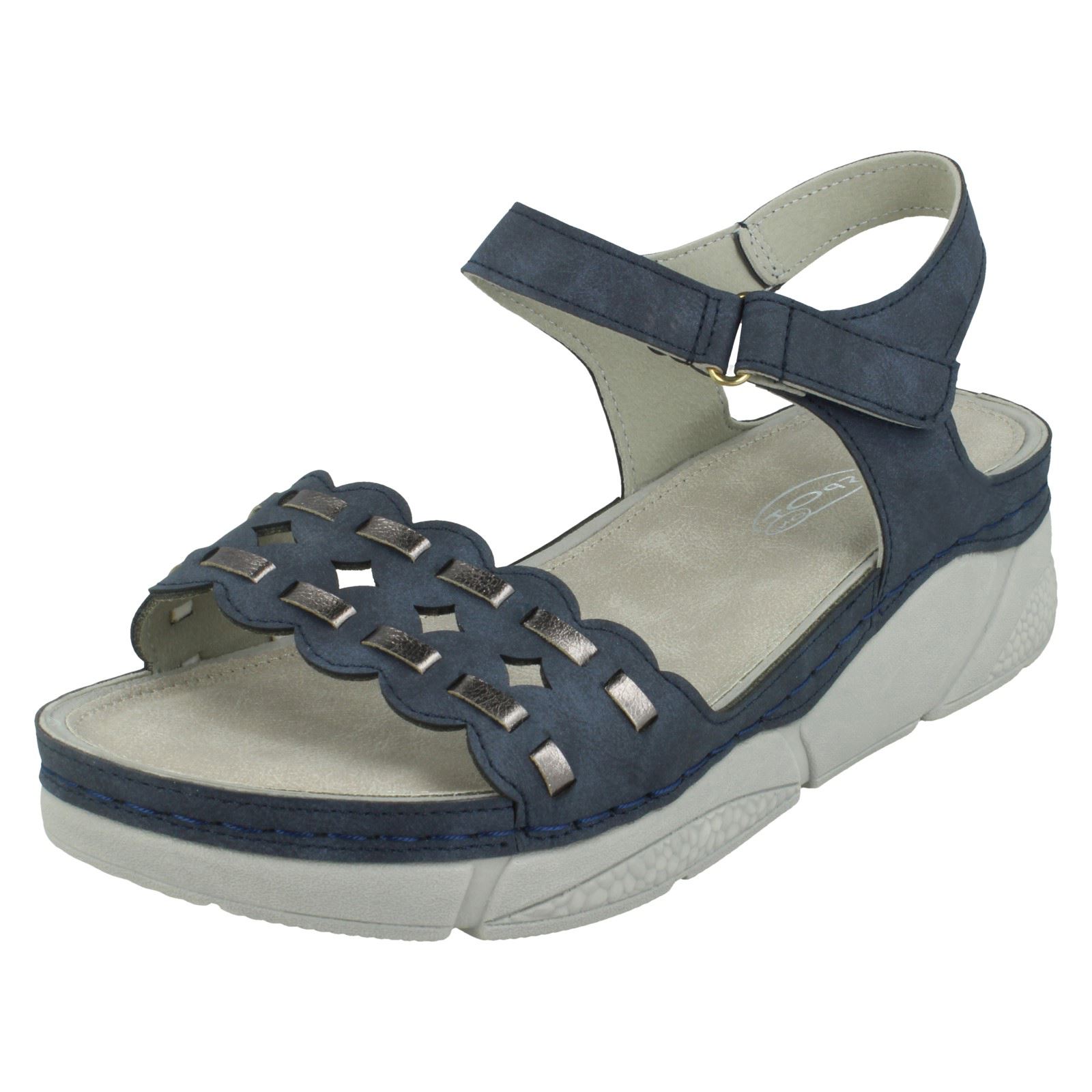 Cinturino Alla Caviglia Medio Sandali donna con zeppa