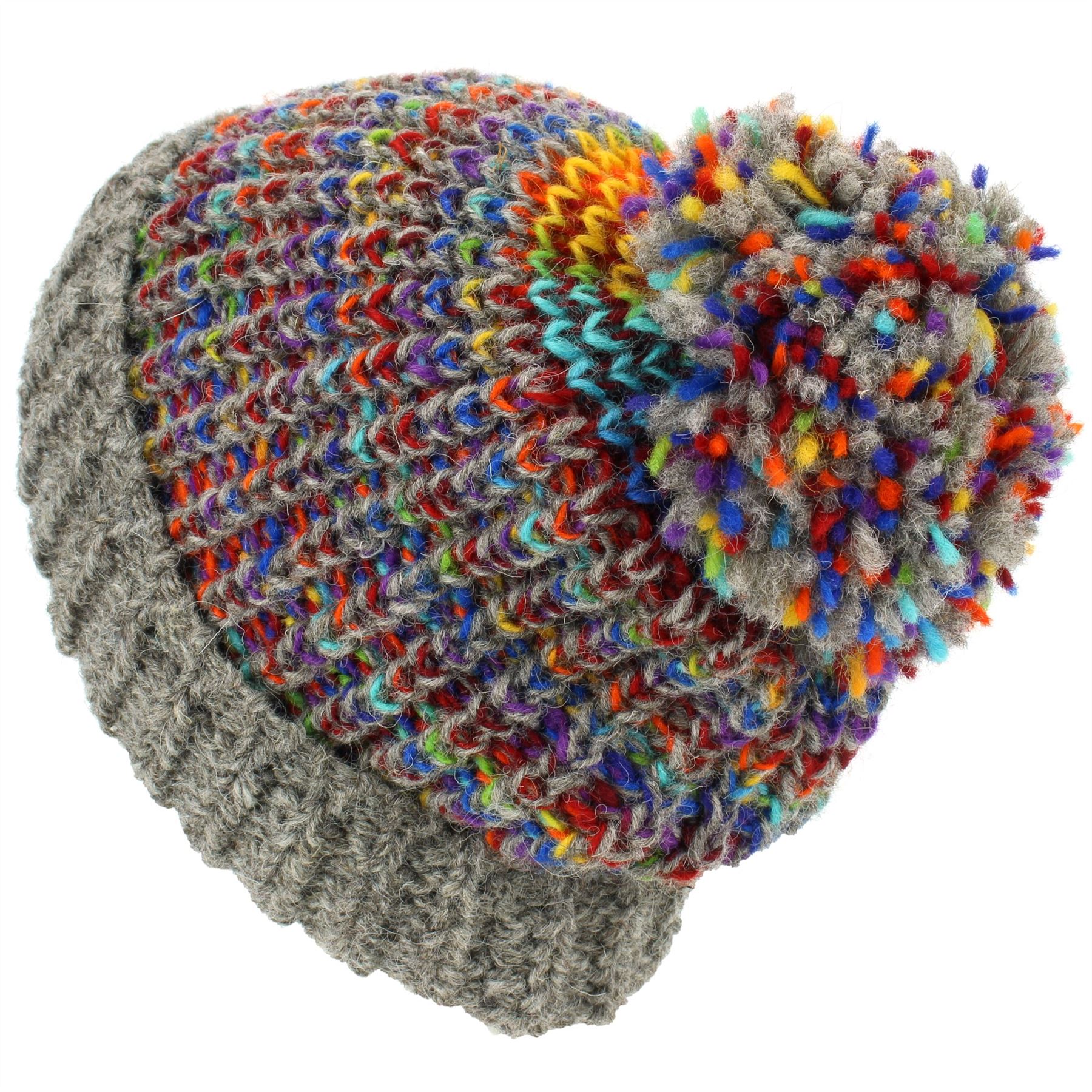 Caldo Cappello Invernale a Maglia Bråtens Cappello Norvegese Hallingdal con Pom-Pom 100% Lana Made in Europe Caldo Cappello Invernale a Maglia Bråtens Cappello Norvegese Hallingdal con Pom-Pom 100% Lana Made in Europe