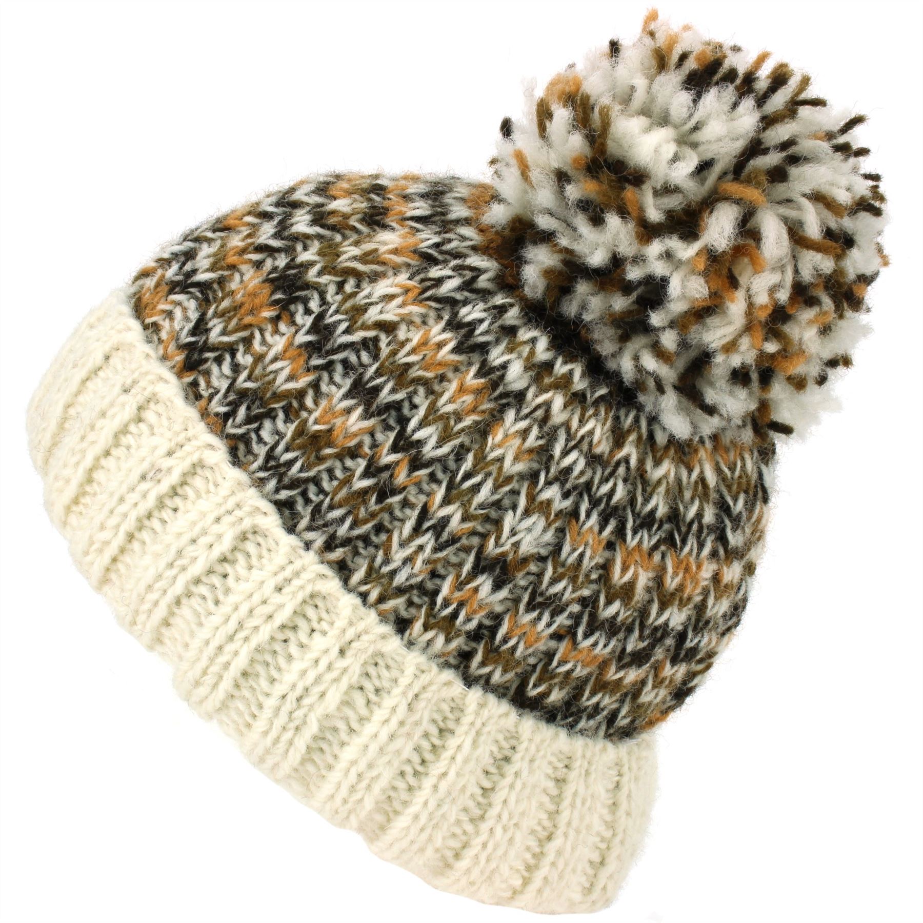 Caldo Cappello Invernale a Maglia Bråtens Cappello Norvegese Hallingdal con Pom-Pom 100% Lana Made in Europe Caldo Cappello Invernale a Maglia Bråtens Cappello Norvegese Hallingdal con Pom-Pom 100% Lana Made in Europe