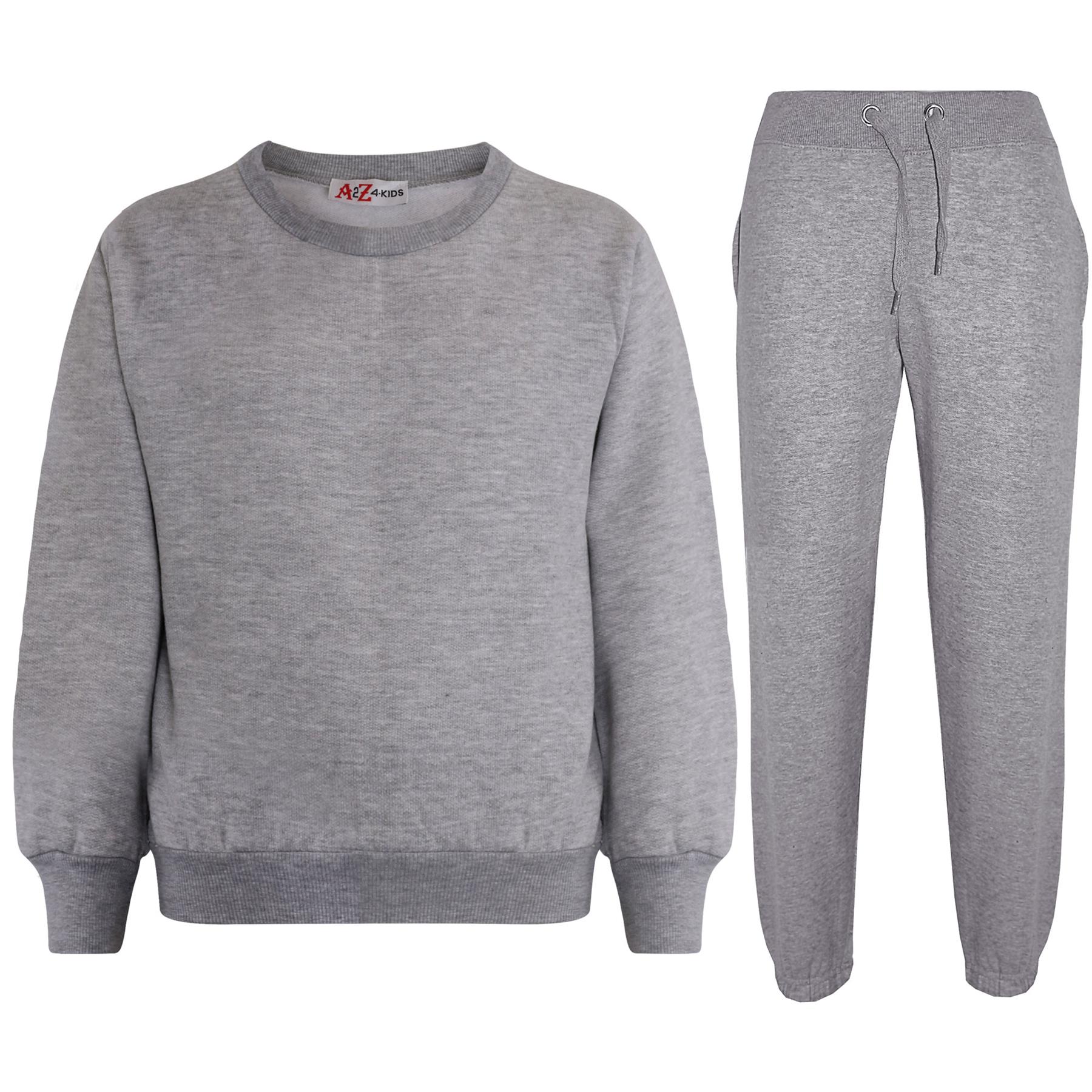 Bambini Tuta Felpa Set Maglione E Pantaloni Pe Scuola Ragazze 2-13 grigio