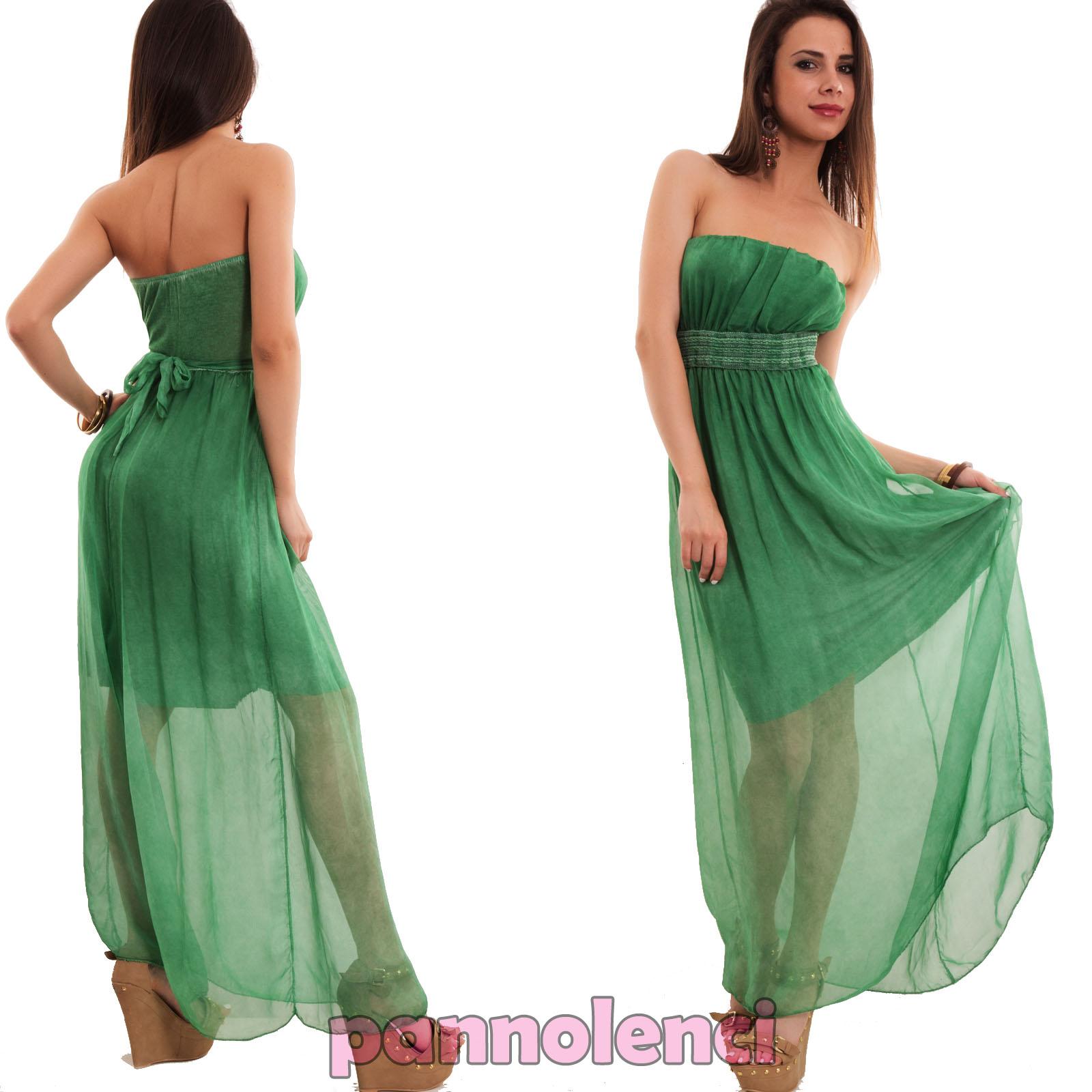 Robe Femme Long Costume Voil?� Style Empire Bandeau Soie Sexy Neuf CR-1570 | eBay