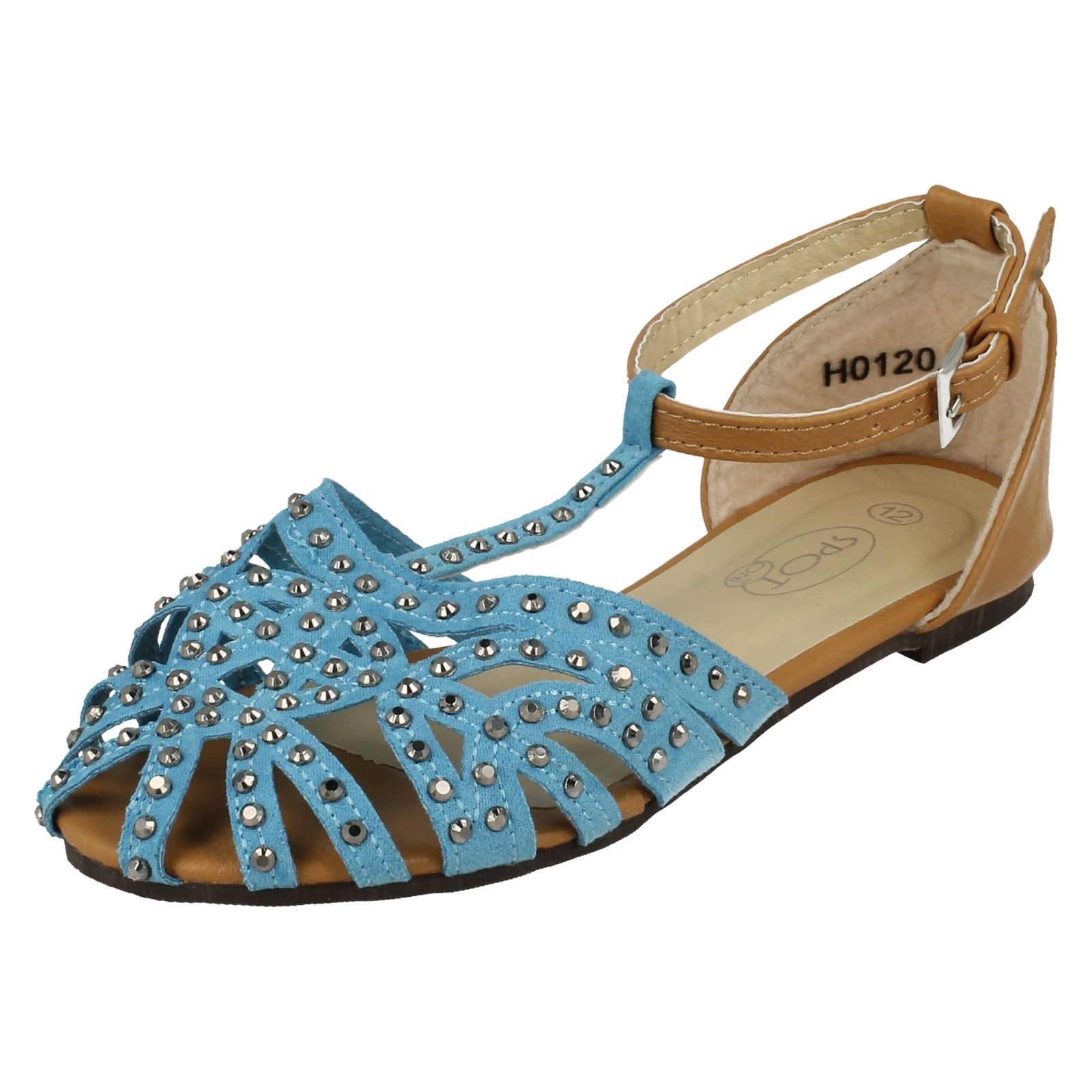 Ragazze T-Bar Sandali con strass