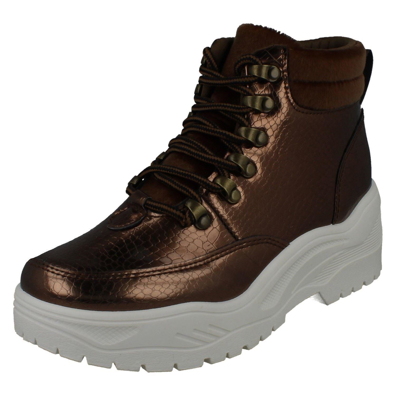 Piatto Grosso Suola Stivali Caviglia donna