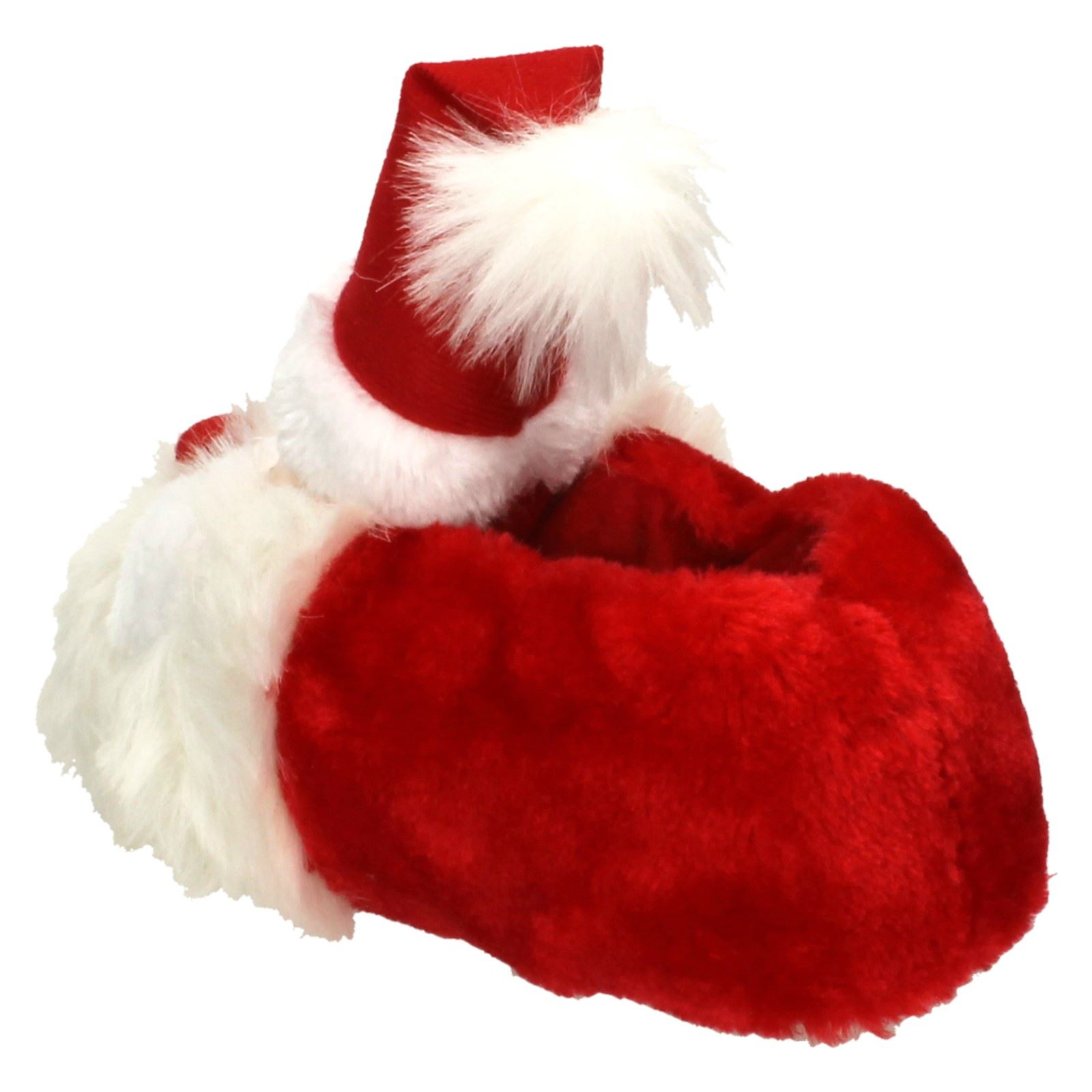 Ladies Spot On Flat Novelty Santa Slippers' Ladies Spot On Flat Novelty Santa Slippers'
