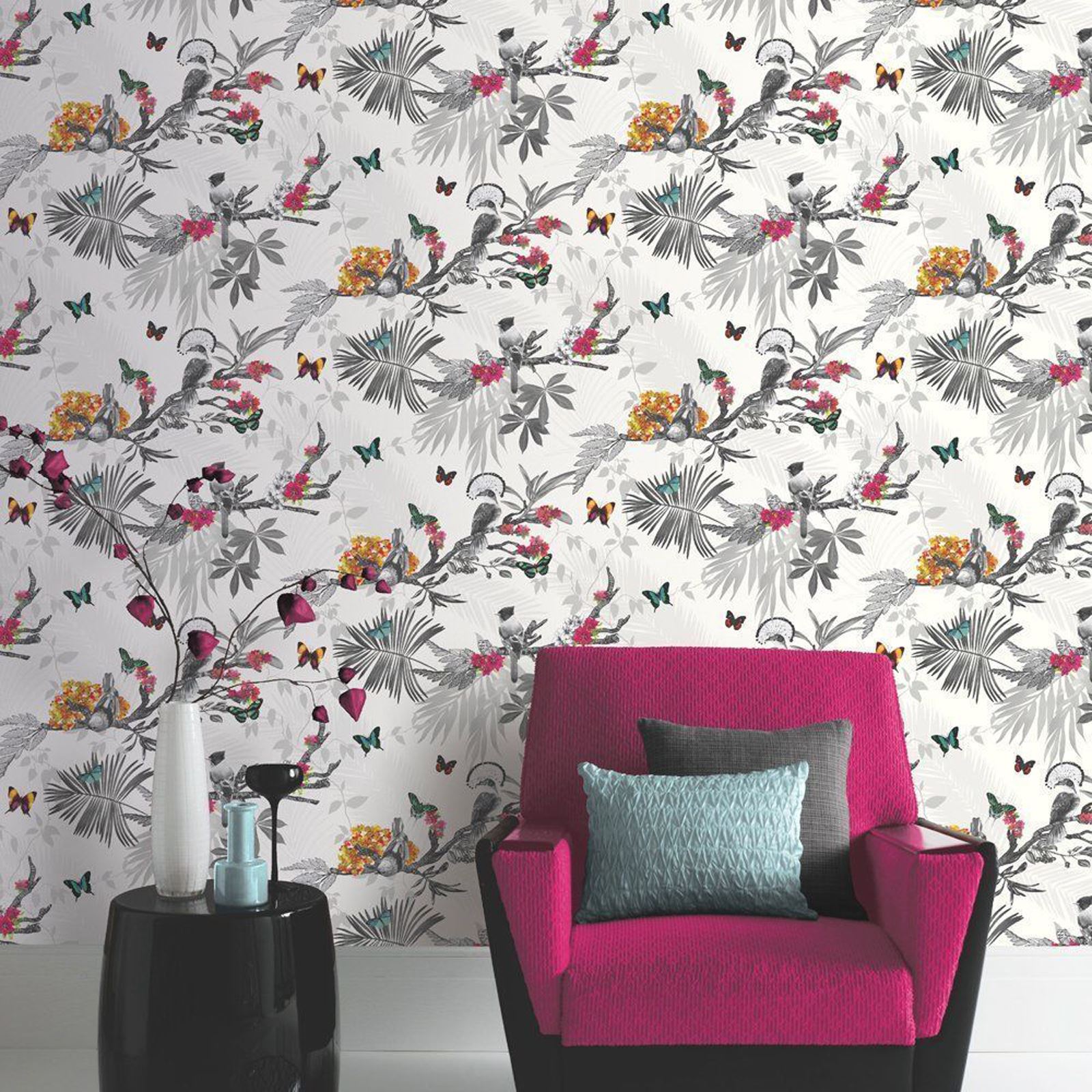 Butterfly Wallpaper Girls Bedroom Decor Pink White Teal Butterfly Wallpaper Girls Bedroom Decor Pink White Teal