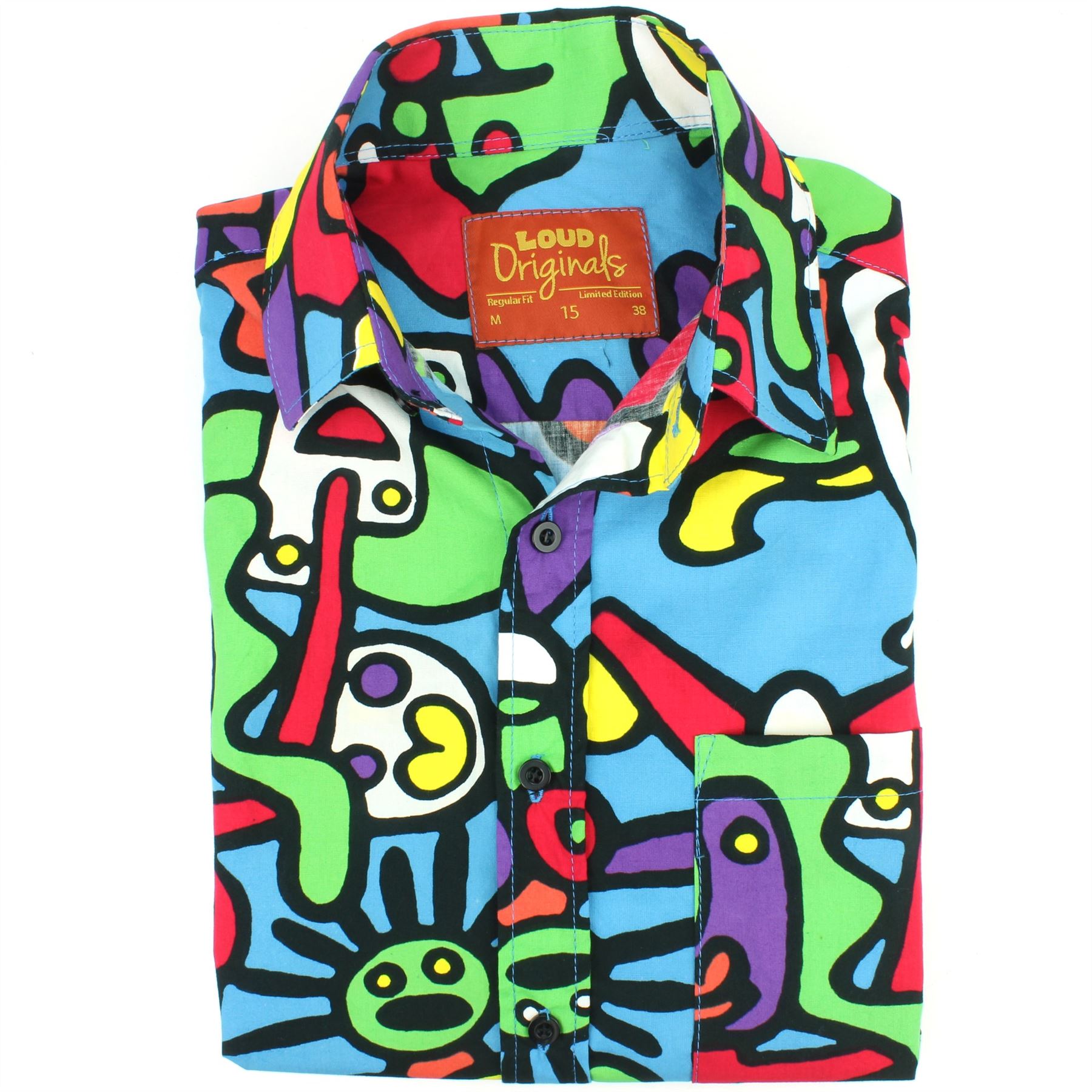 loud dress shirts Regular Fit Long Sleeve Shirt Loud Originals Orange Tropical Random  Psychedelic