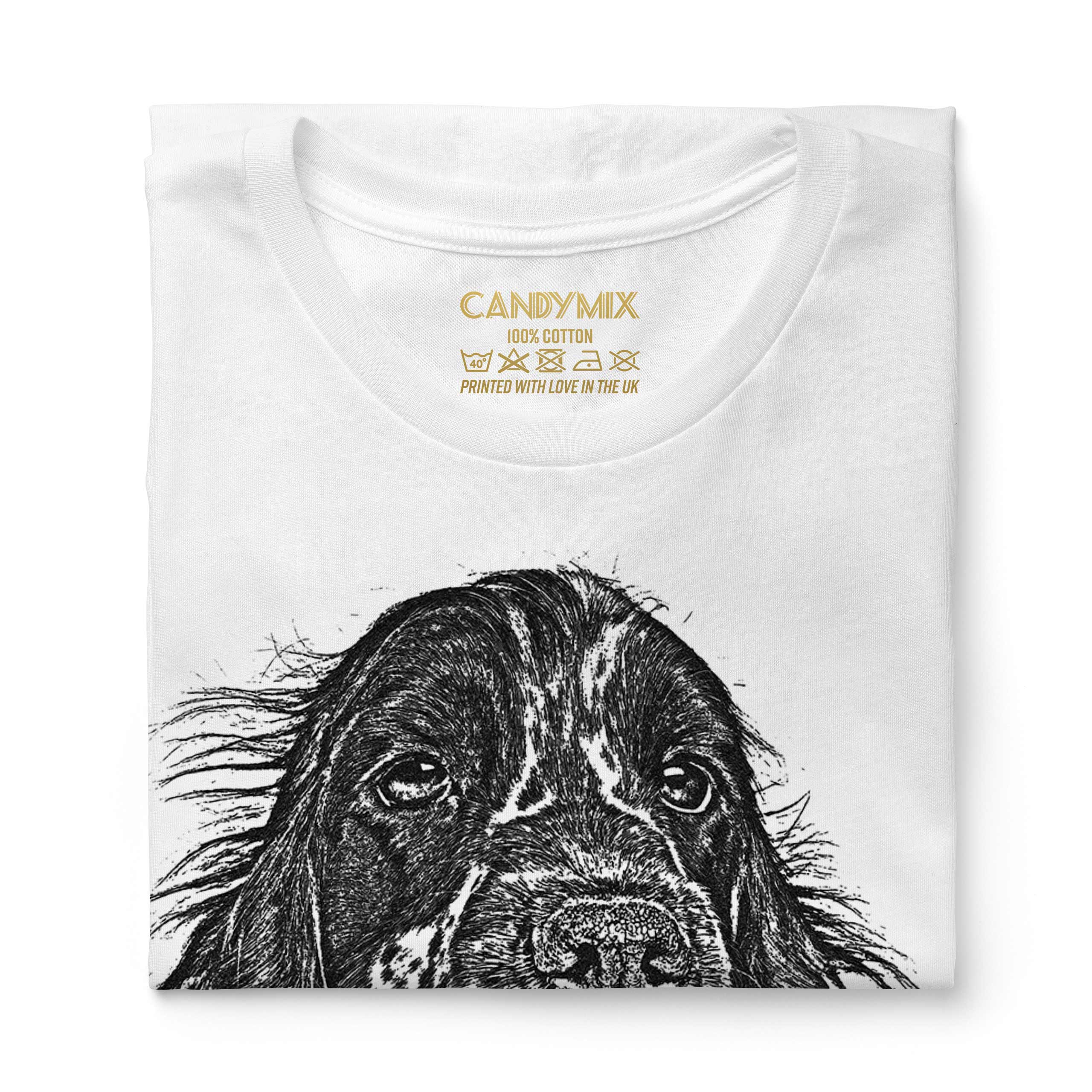 Inglese Cocker Spaniel Schizzo Donna Stampato T-Shirt Grande Dono Cane Lover - Picture 5 of 21