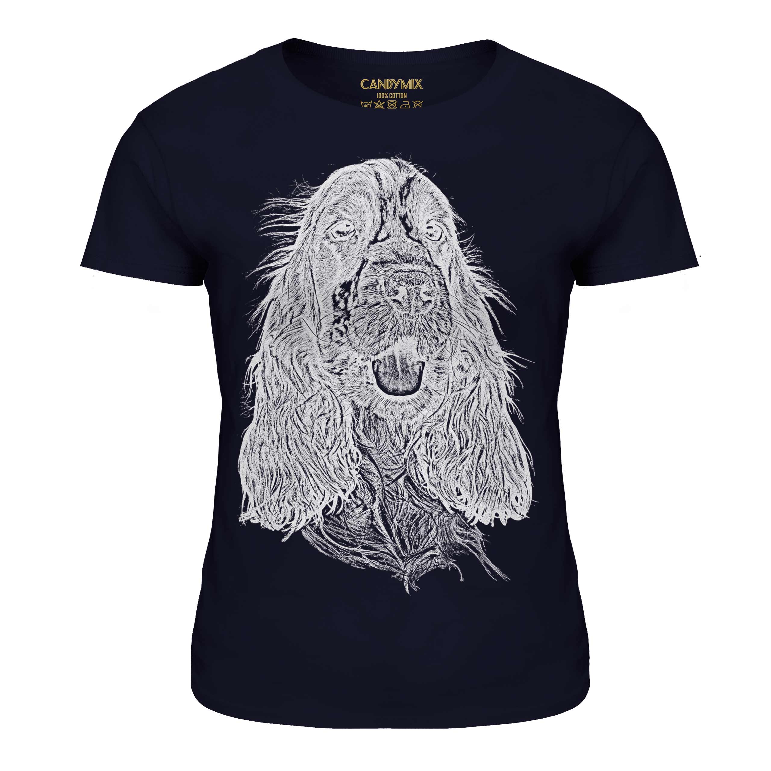 Inglese Cocker Spaniel Schizzo Donna Stampato T-Shirt Grande Dono Cane Lover - Picture 18 of 21