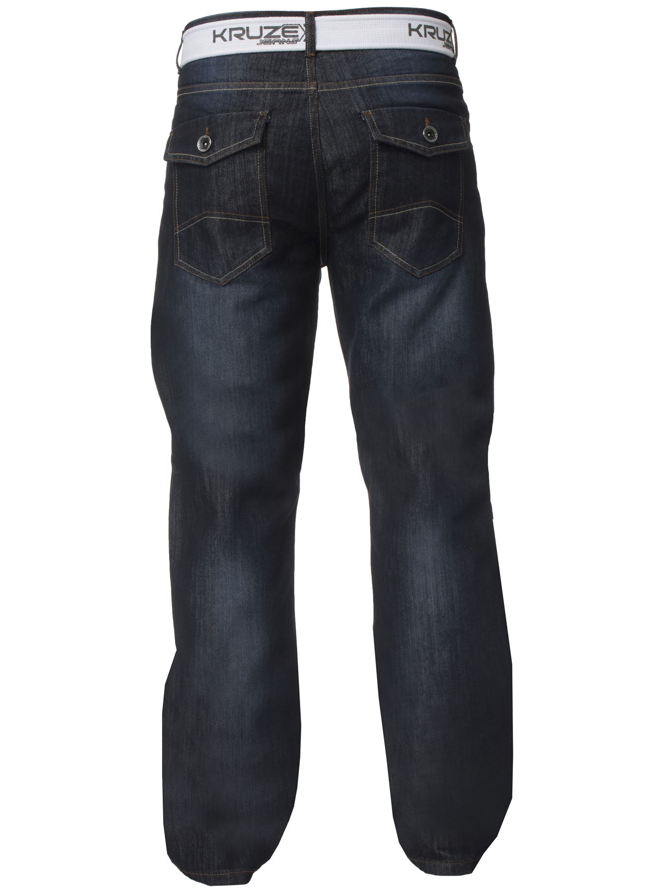 KRUZE Mens Slim Fit Chinos Jeans Skinny Stretch Trousers Pants Big /& Tall Sizes