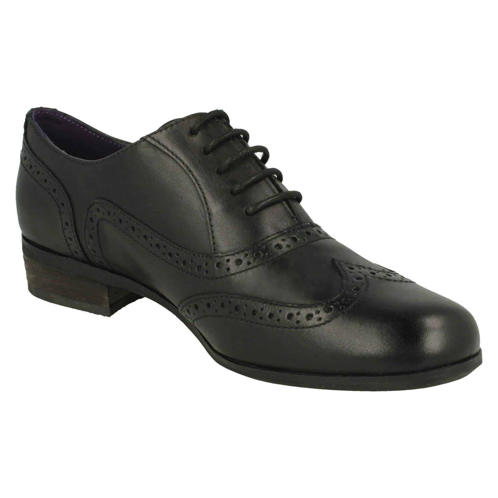 Clarks Women\u0026s Hamble Oak Brogues - Black Patent