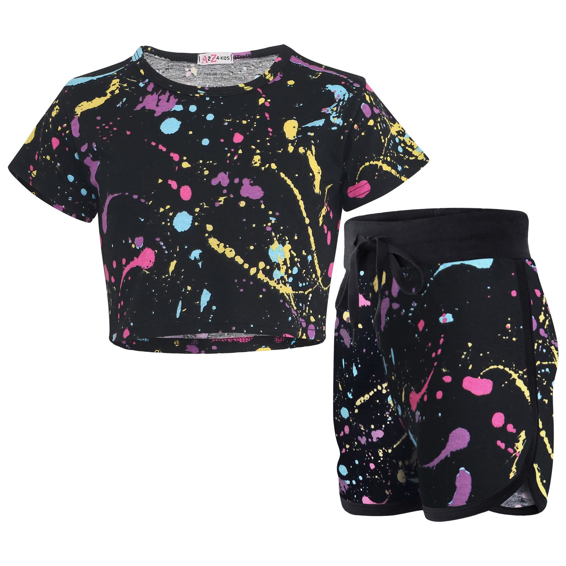 Bambini Cravatta Tintura Pastello Splash Top & Shorts Set Activewear corto