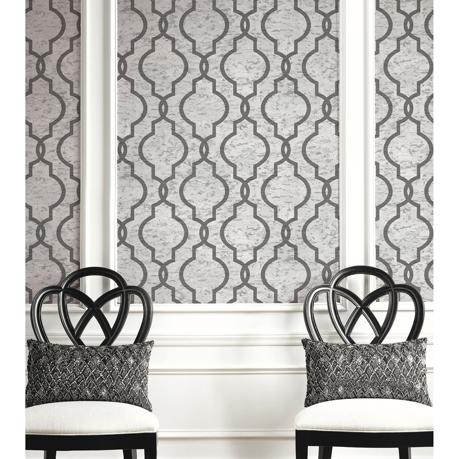 TRELLIS WALLPAPER TEAL, ROSE GOLD, SILVER, COPPER, PINK, GEOMETRIC