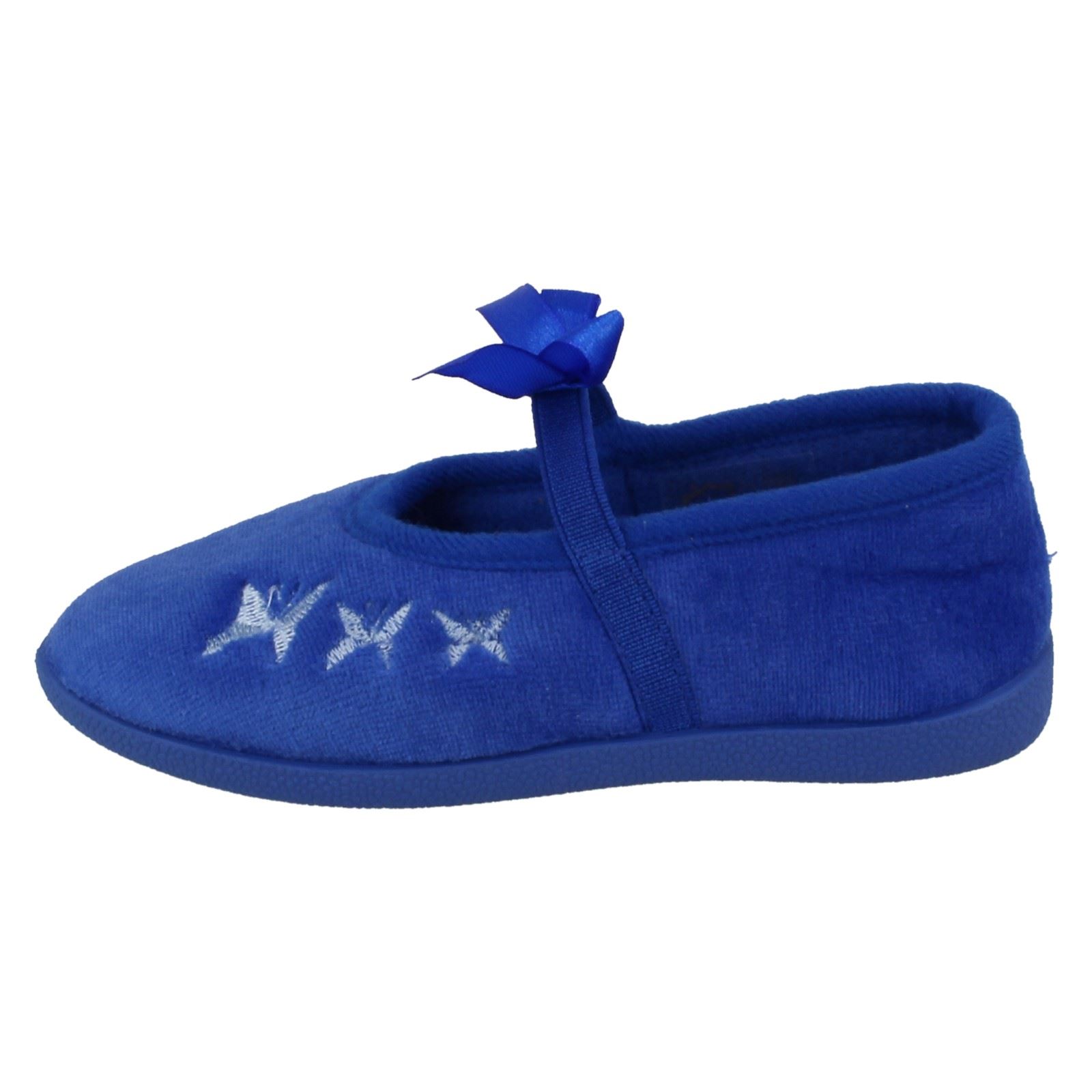 SPOT ON X2R031 HOUSE SHOES GIRLS WINTER FLAT CASUAL SLIP ON CHILDRENS SLIPPERS