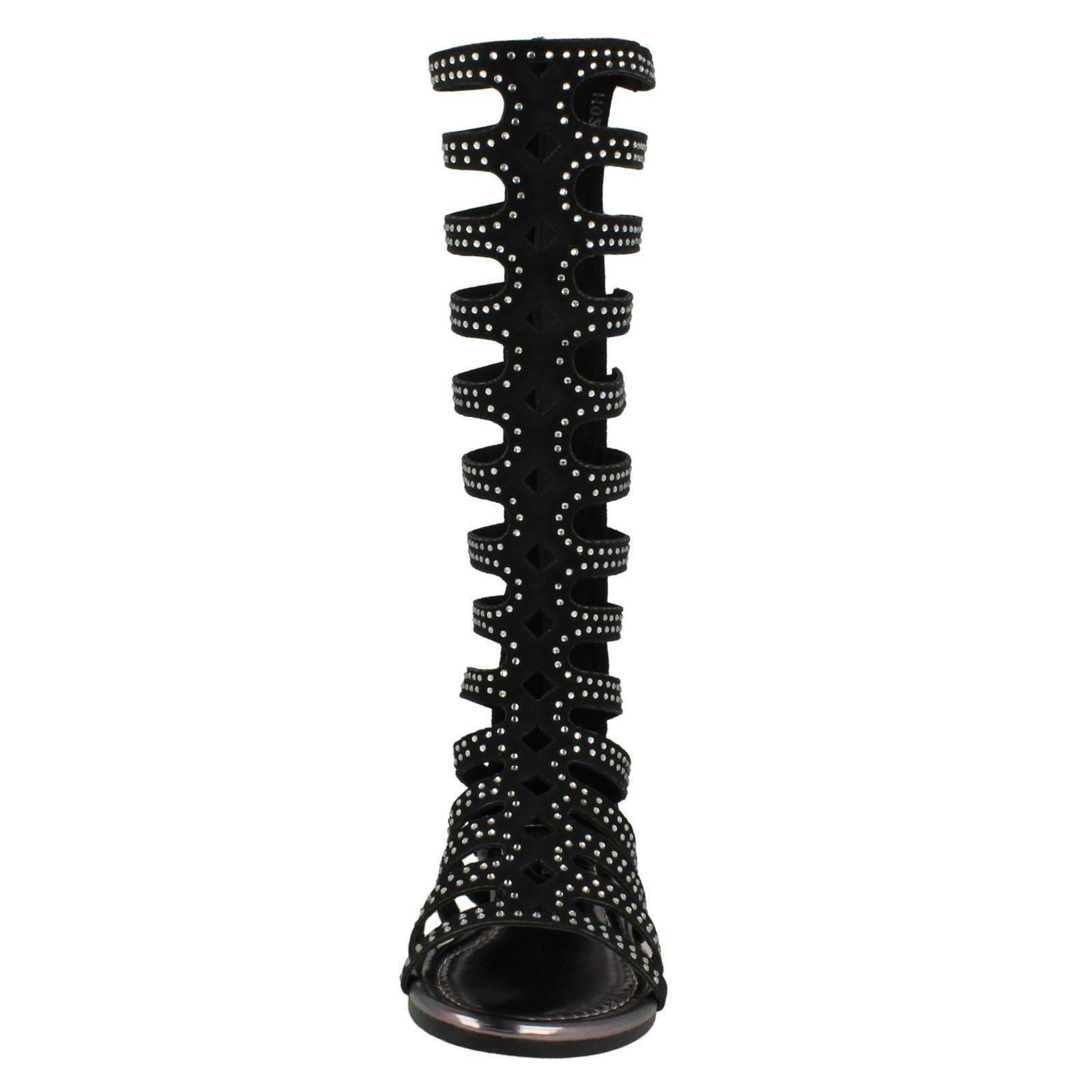Details about / Girls Spot On Knee High Gladiator /'Sandals/'