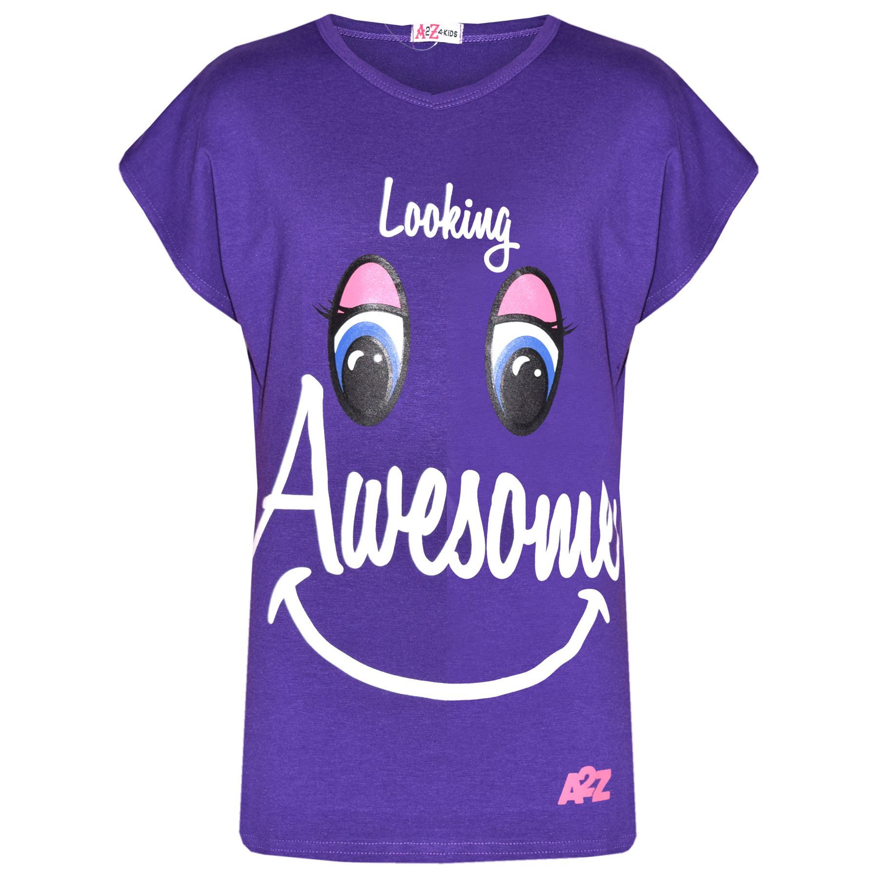 Top Bambina di Design Looking Stupenda Stampa Moda T Shirt Maglietta 5-13 Anni