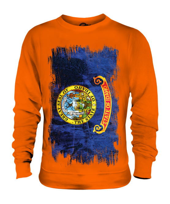 Idaho State Grunge Bandera Unisex Suéter Idahoan Camiseta Regalo - Imagen 8 de 16
