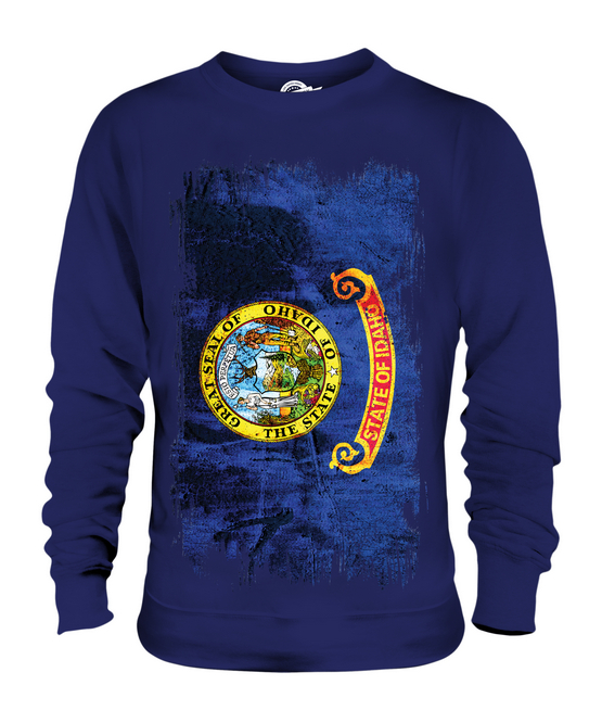 Idaho State Grunge Bandera Unisex Suéter Idahoan Camiseta Regalo - Imagen 5 de 16
