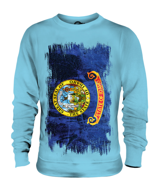 Idaho State Grunge Bandera Unisex Suéter Idahoan Camiseta Regalo - Imagen 13 de 16