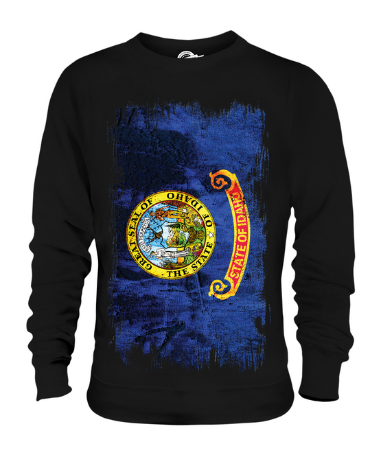 Idaho State Grunge Bandera Unisex Suéter Idahoan Camiseta Regalo - Imagen 3 de 16